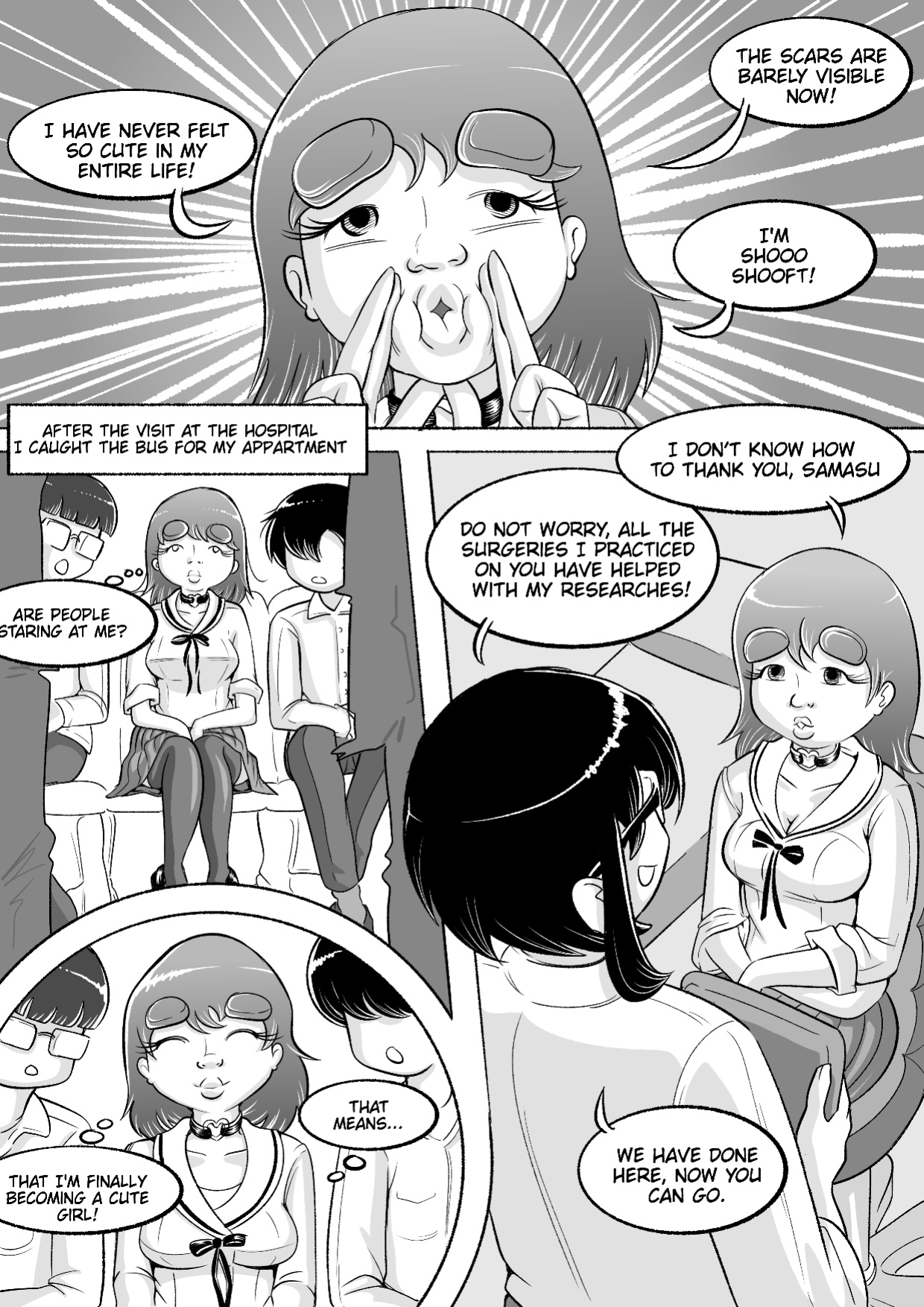 I tried female hormones to become a crossdresser Idol (black and white)