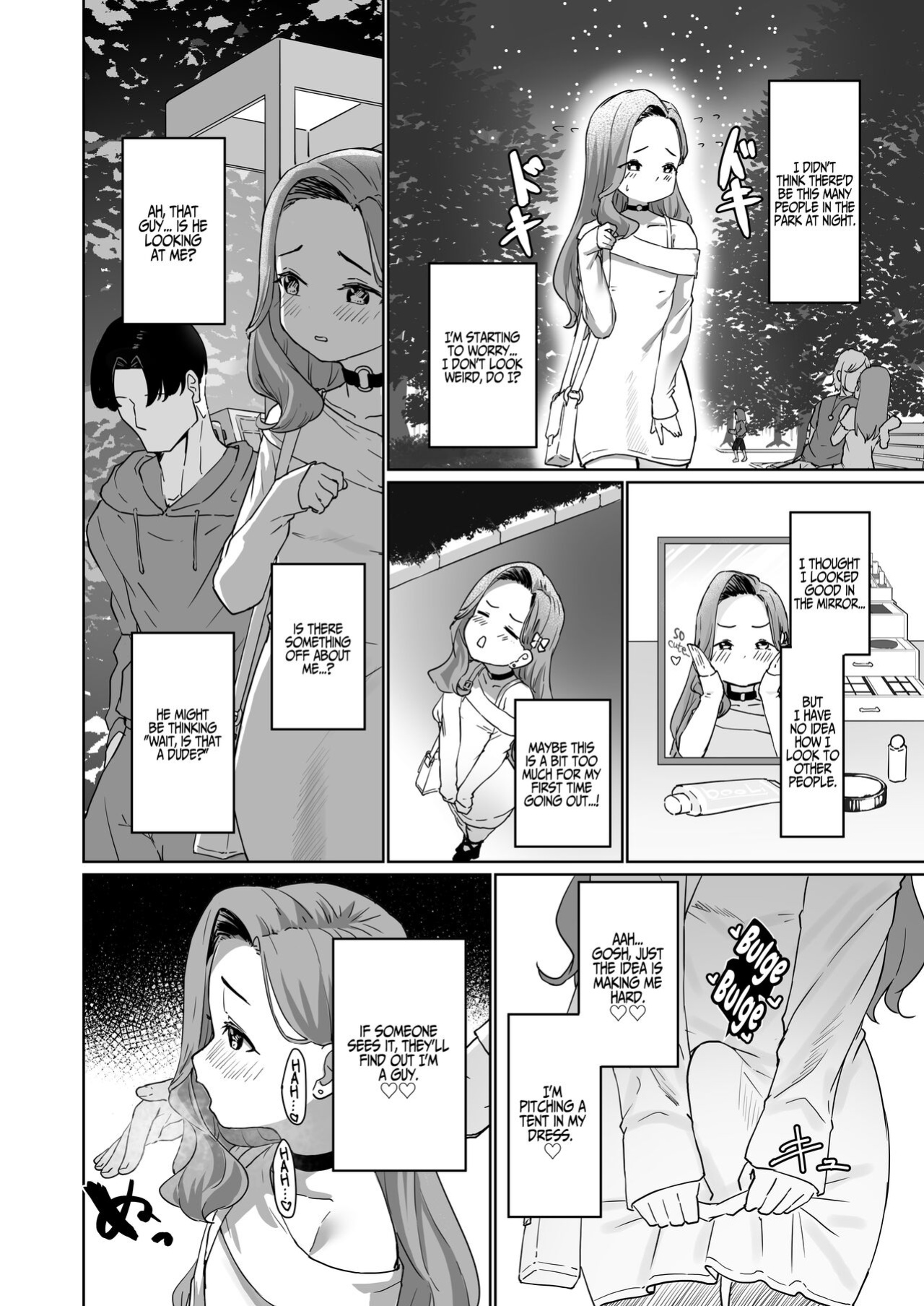 [Chirali-Tei (PenDD)] Hentai otoko no musume no dokidoki josou gaishutsu debut | Perverted Pretty Boy's Heart-thumping Outdoor Crossdressing Debut [A Cool Person]