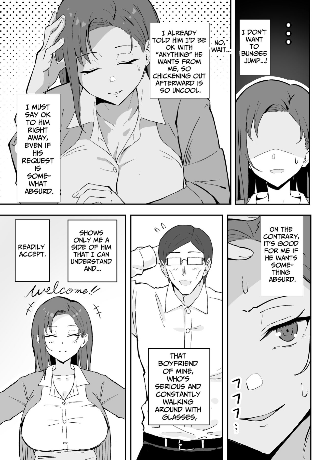 [Sukebe Hatsudensho (Hatsuden Pengin)] Cool-kei Toshiue BariCare Kanojo Songen Hakai Wakan | Cool Carrier Focused Girlfriend ~Consensual Dignity Destruction~ [Nameless]