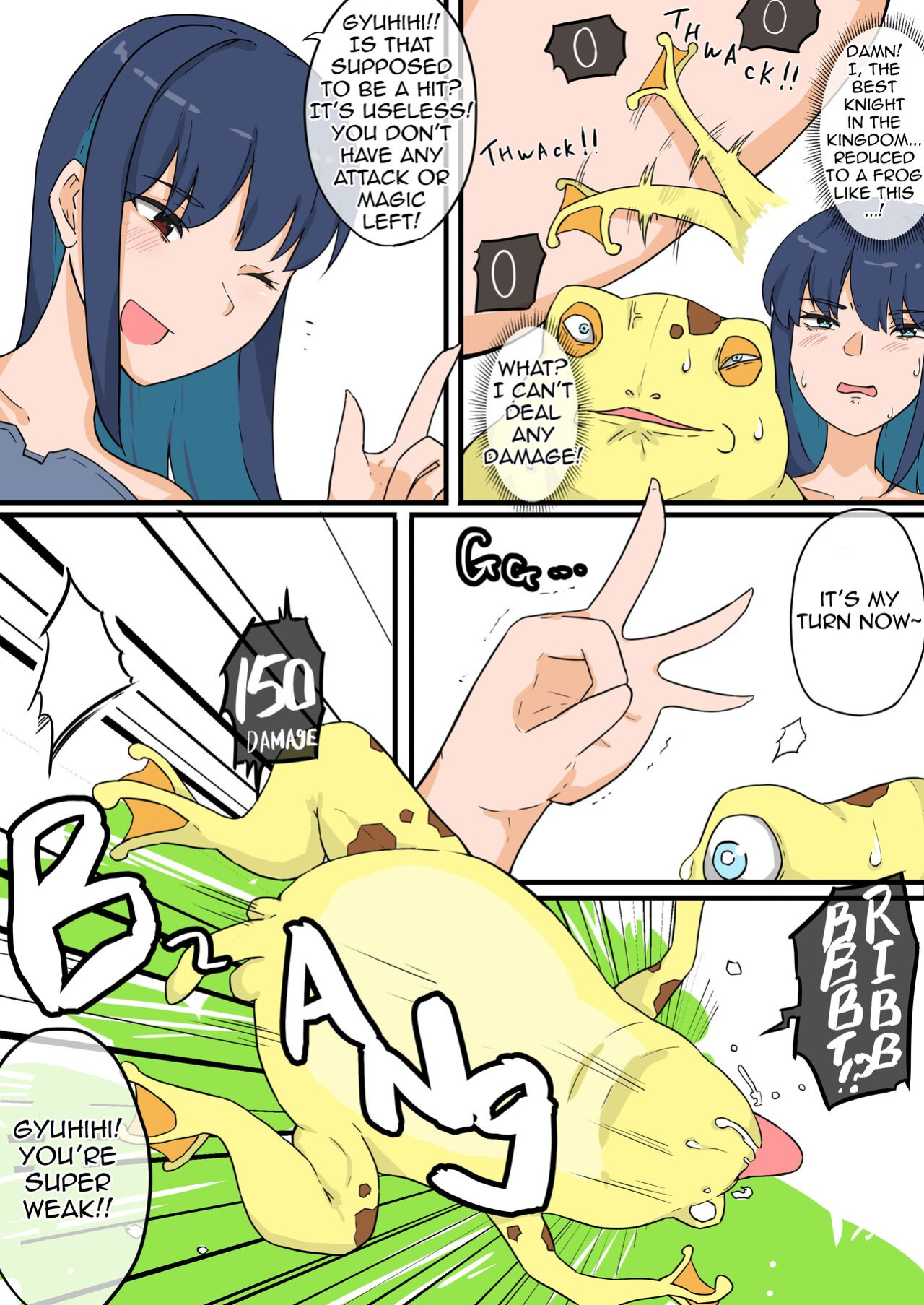 [Chihiro] Onna Kishi to Kaeru-gata Majuu no Irekawari RE | Female Knight and Frog Monster Swap RE