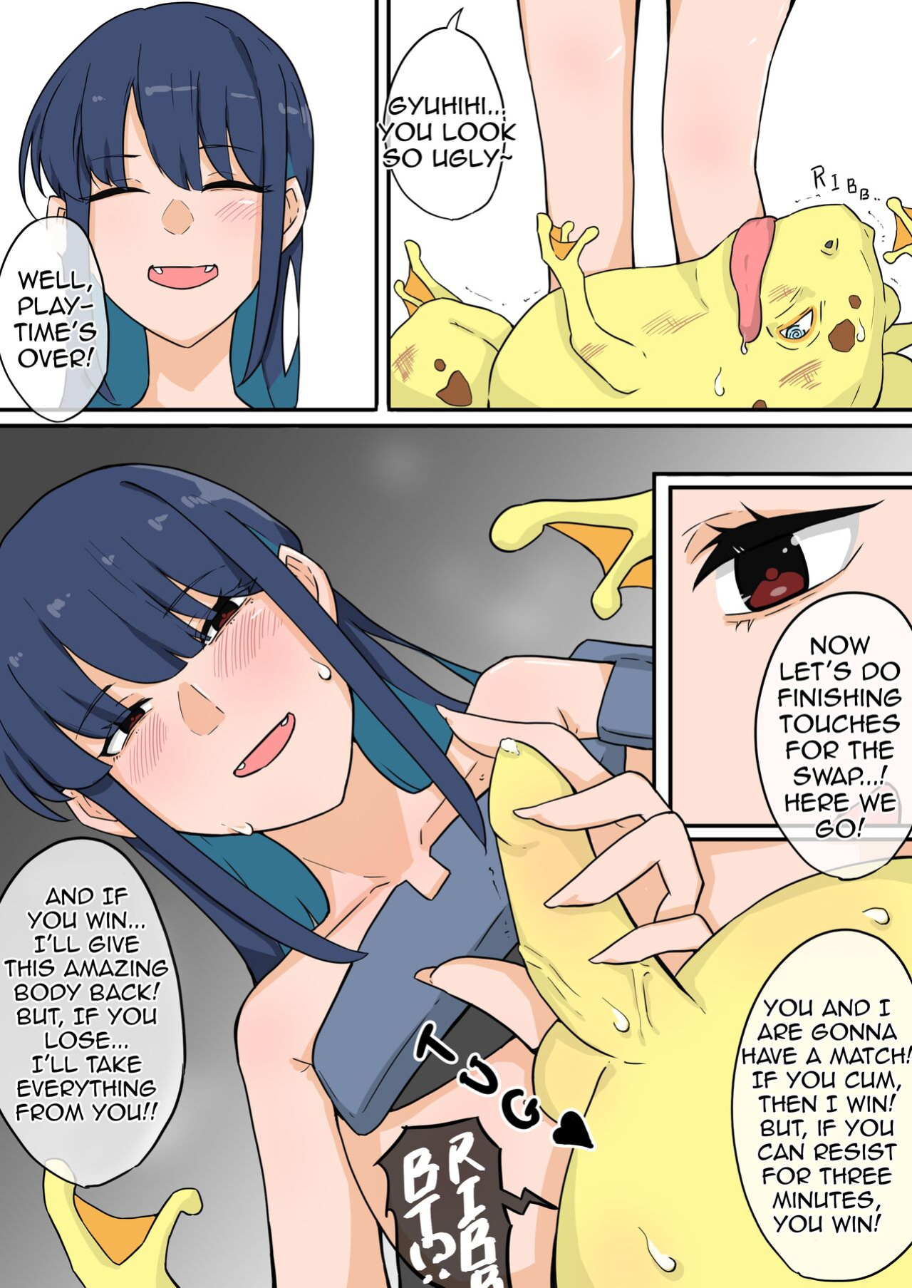 [Chihiro] Onna Kishi to Kaeru-gata Majuu no Irekawari RE | Female Knight and Frog Monster Swap RE
