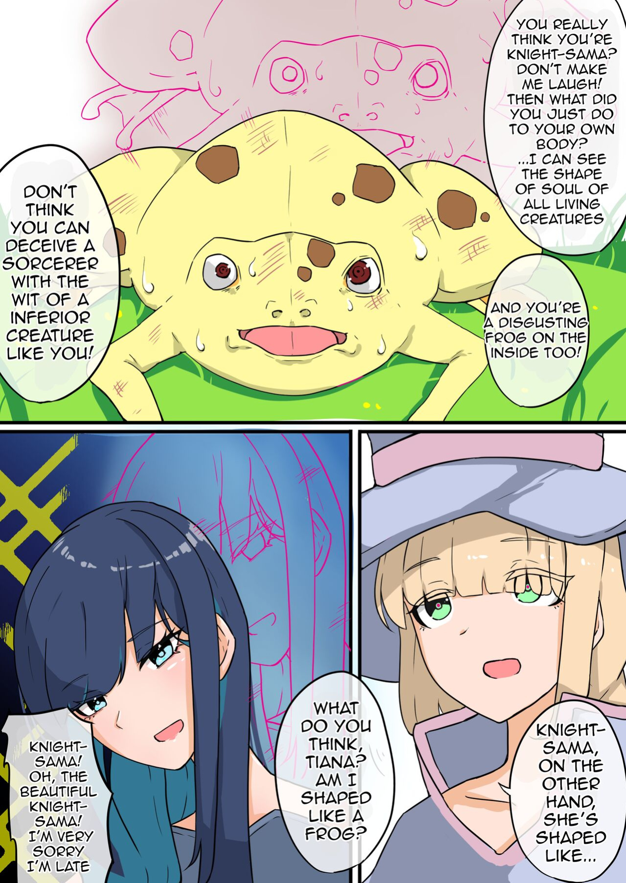 [Chihiro] Onna Kishi to Kaeru-gata Majuu no Irekawari RE | Female Knight and Frog Monster Swap RE