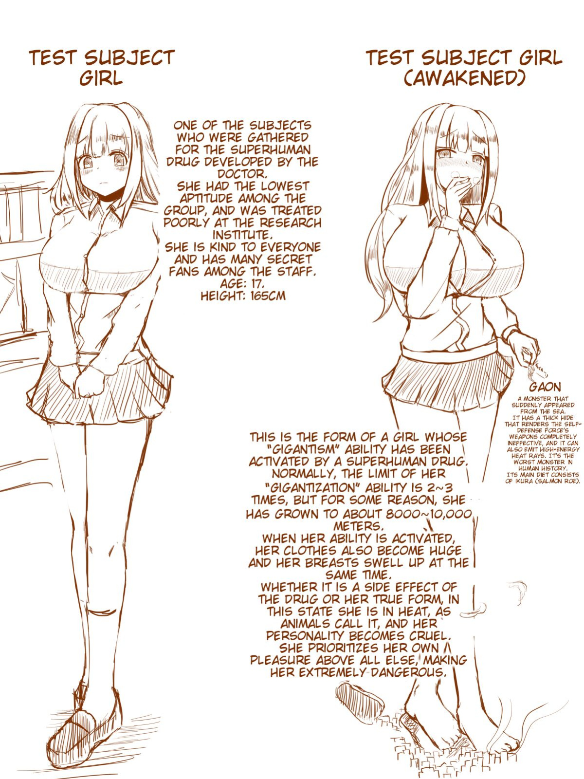 [Potter.L] Hikentai Shoujo to Kaijuu | Test Subject Girl
