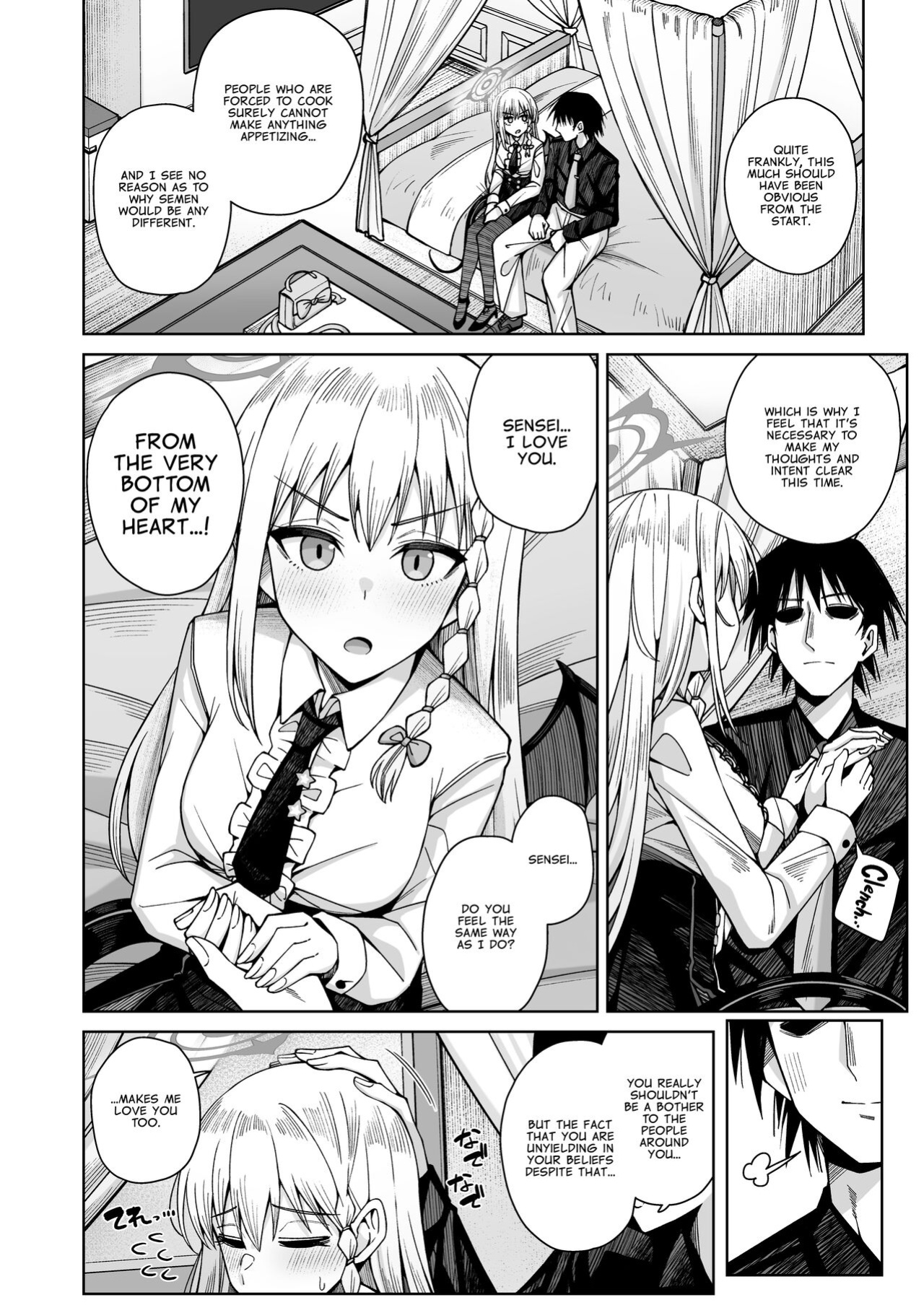 [Gaikotsu no Spare Rib (Kurohagane)] Awaku Koi Nioi, Amaku Ai ni Yoi. | A Waft of Romance, A Draught of Passion. (Hairless Version) (Blue Archive)