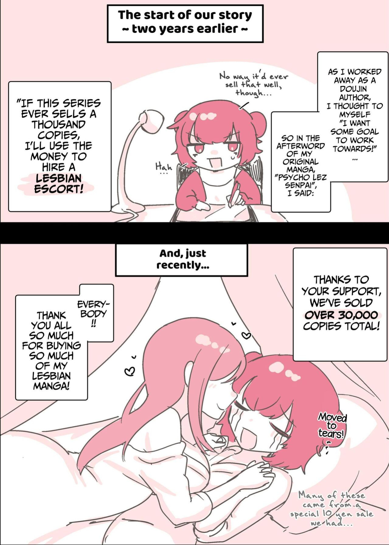 [Amai Shoujo Koubou (Amai Meiden)] Psycho Les Senpai ga 1000-bon Ureta Kinen ni Les Fuuzoku ni Itte Kimashita Repo | Psycho Lesbian Senpai Sold 1000 Copies Memorial Lesbian Brothel Experience Report [Kusanuu]