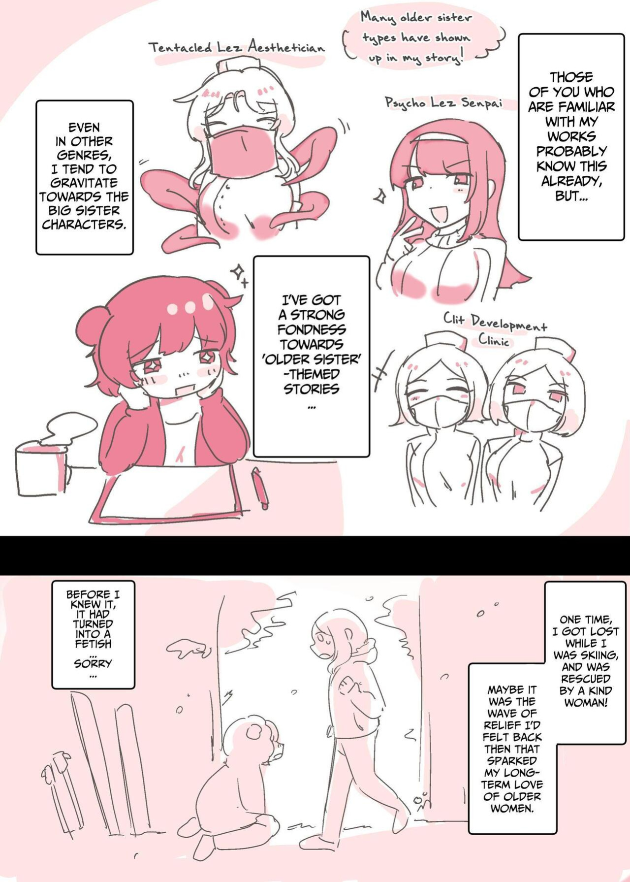 [Amai Shoujo Koubou (Amai Meiden)] Psycho Les Senpai ga 1000-bon Ureta Kinen ni Les Fuuzoku ni Itte Kimashita Repo | Psycho Lesbian Senpai Sold 1000 Copies Memorial Lesbian Brothel Experience Report [Kusanuu]