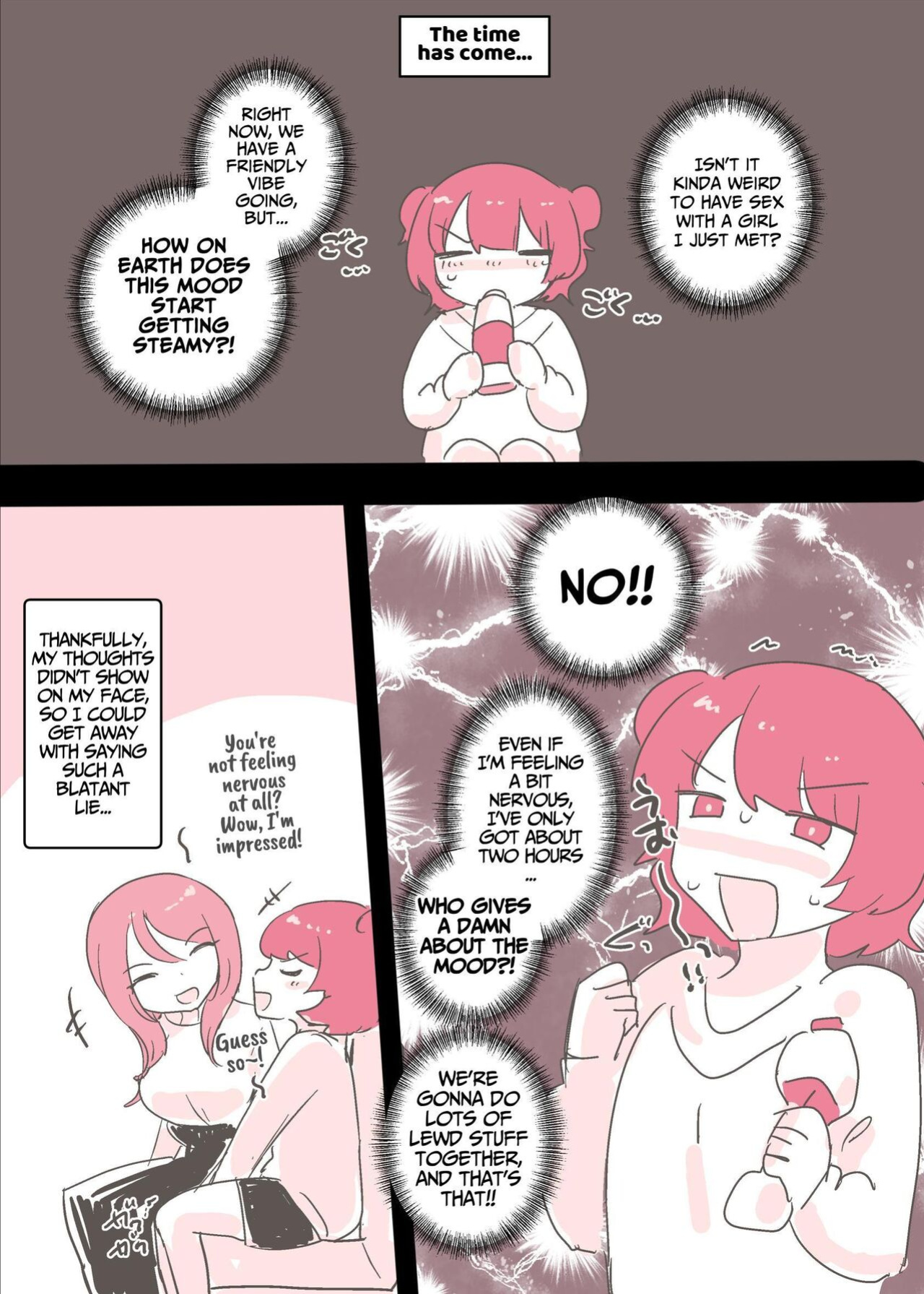 [Amai Shoujo Koubou (Amai Meiden)] Psycho Les Senpai ga 1000-bon Ureta Kinen ni Les Fuuzoku ni Itte Kimashita Repo | Psycho Lesbian Senpai Sold 1000 Copies Memorial Lesbian Brothel Experience Report [Kusanuu]