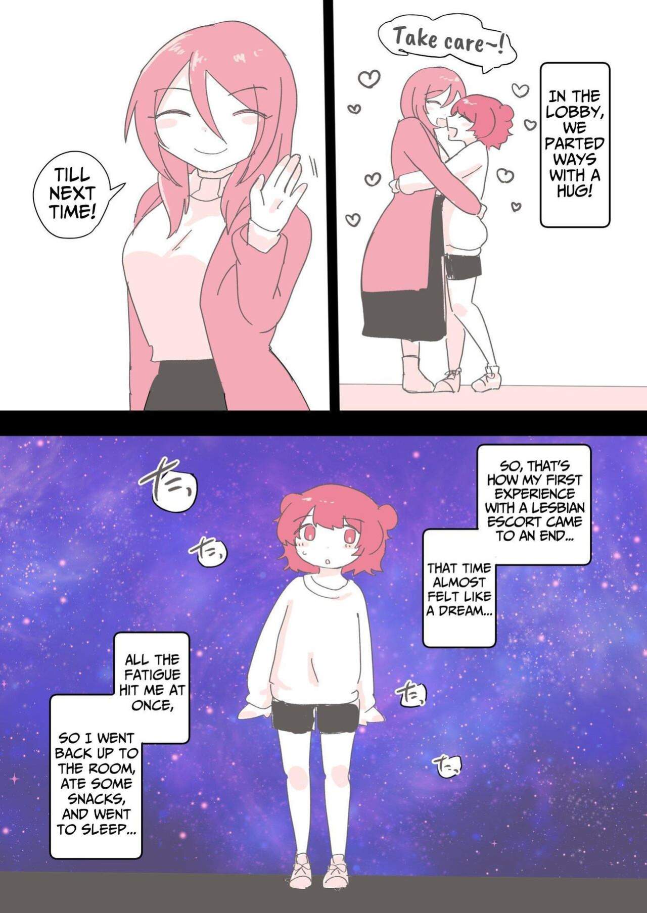 [Amai Shoujo Koubou (Amai Meiden)] Psycho Les Senpai ga 1000-bon Ureta Kinen ni Les Fuuzoku ni Itte Kimashita Repo | Psycho Lesbian Senpai Sold 1000 Copies Memorial Lesbian Brothel Experience Report [Kusanuu]