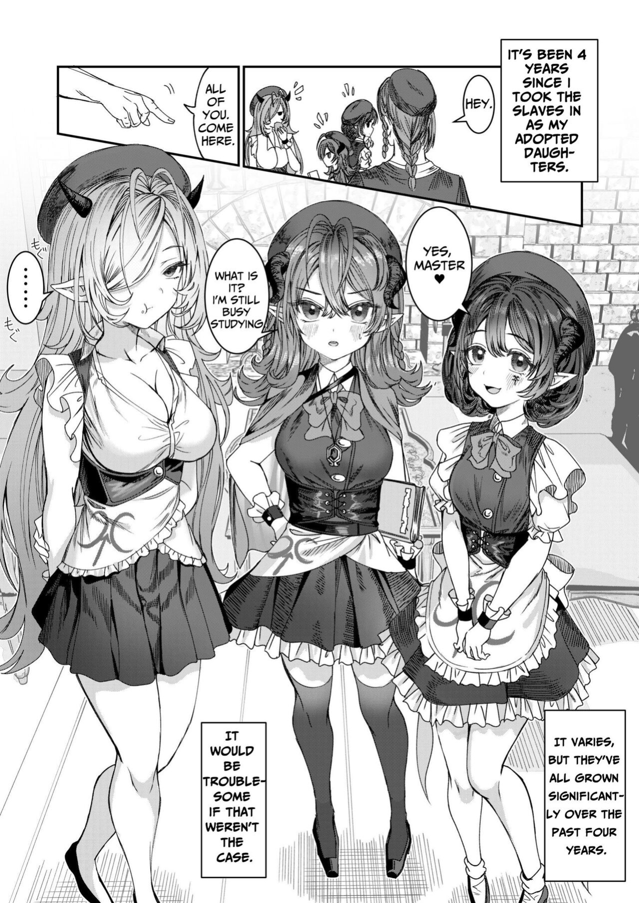 [Nokishita no Nekoya (Alde Hyde)] Dorei o Choukyou shite Harem Tsukuru ~Sodateta Dorei-tachi to Junai Harem H suru made no Hanashi~ "Manga Ban" | Training My Servants To Create A Harem [GGY Translations]