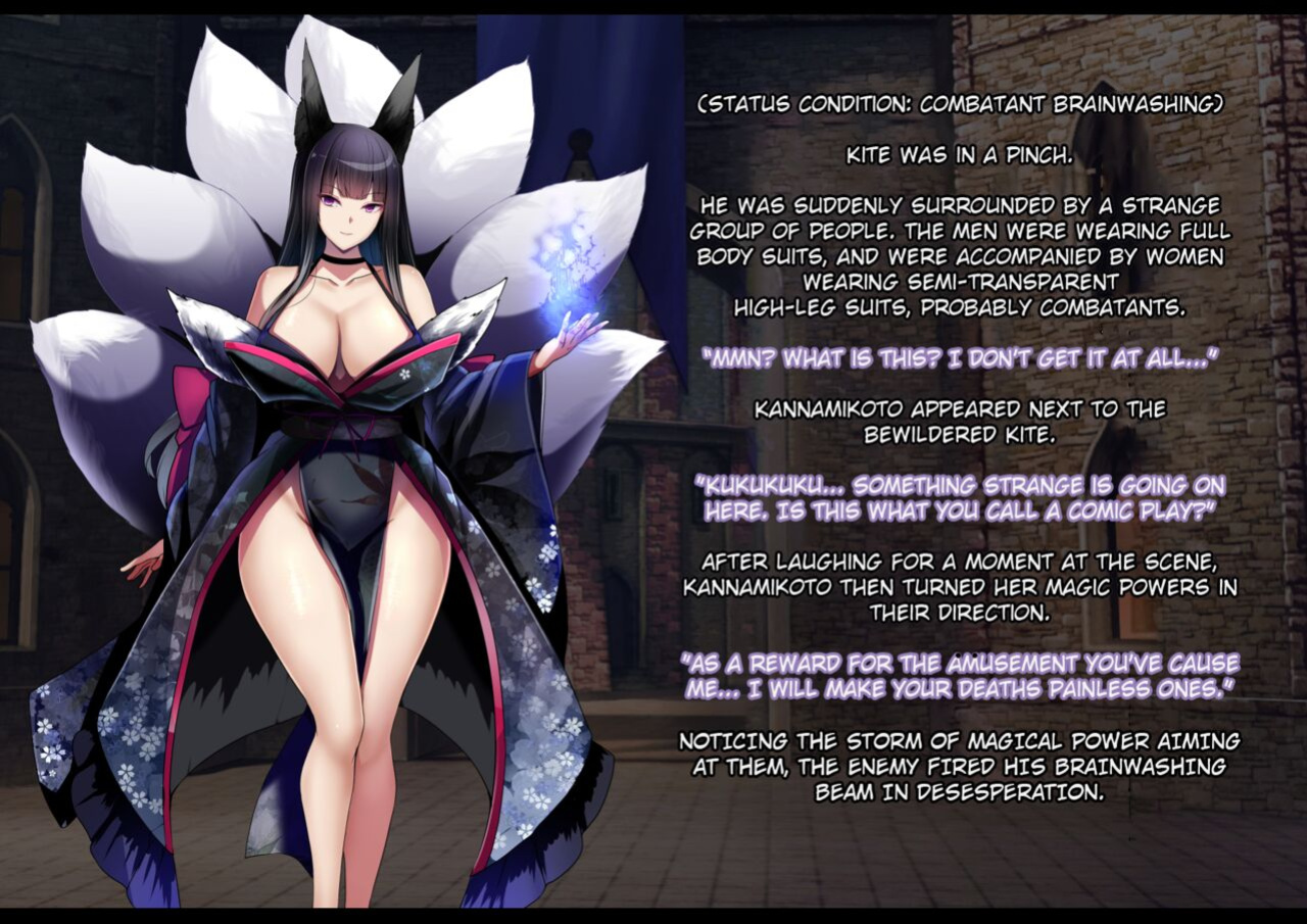 [Mousou Caution (Daiaru)] Kyou Chara Buzama Haiboku -Denshou no Youko, Kanna Mikoto- | The Disgraceful Defeat of a Villain -Legendary Fox Spirit Kannamikoto-