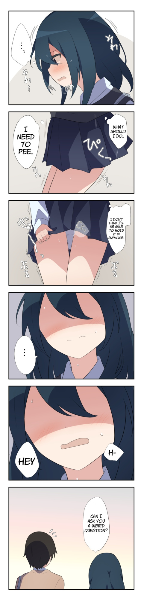 [Watakarashi] Desperate Girl wets herself due to being teased by her pee-loving boyfriend