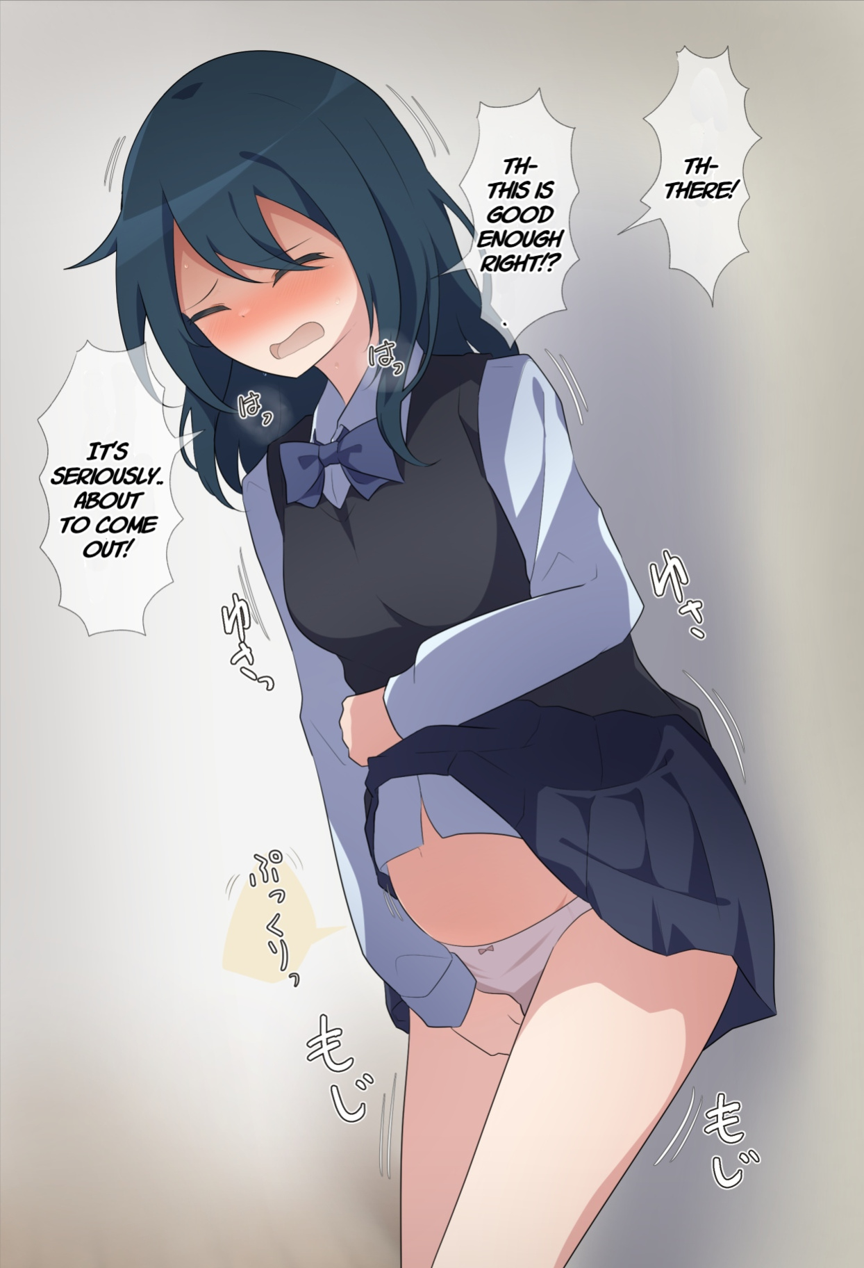 [Watakarashi] Desperate Girl wets herself due to being teased by her pee-loving boyfriend