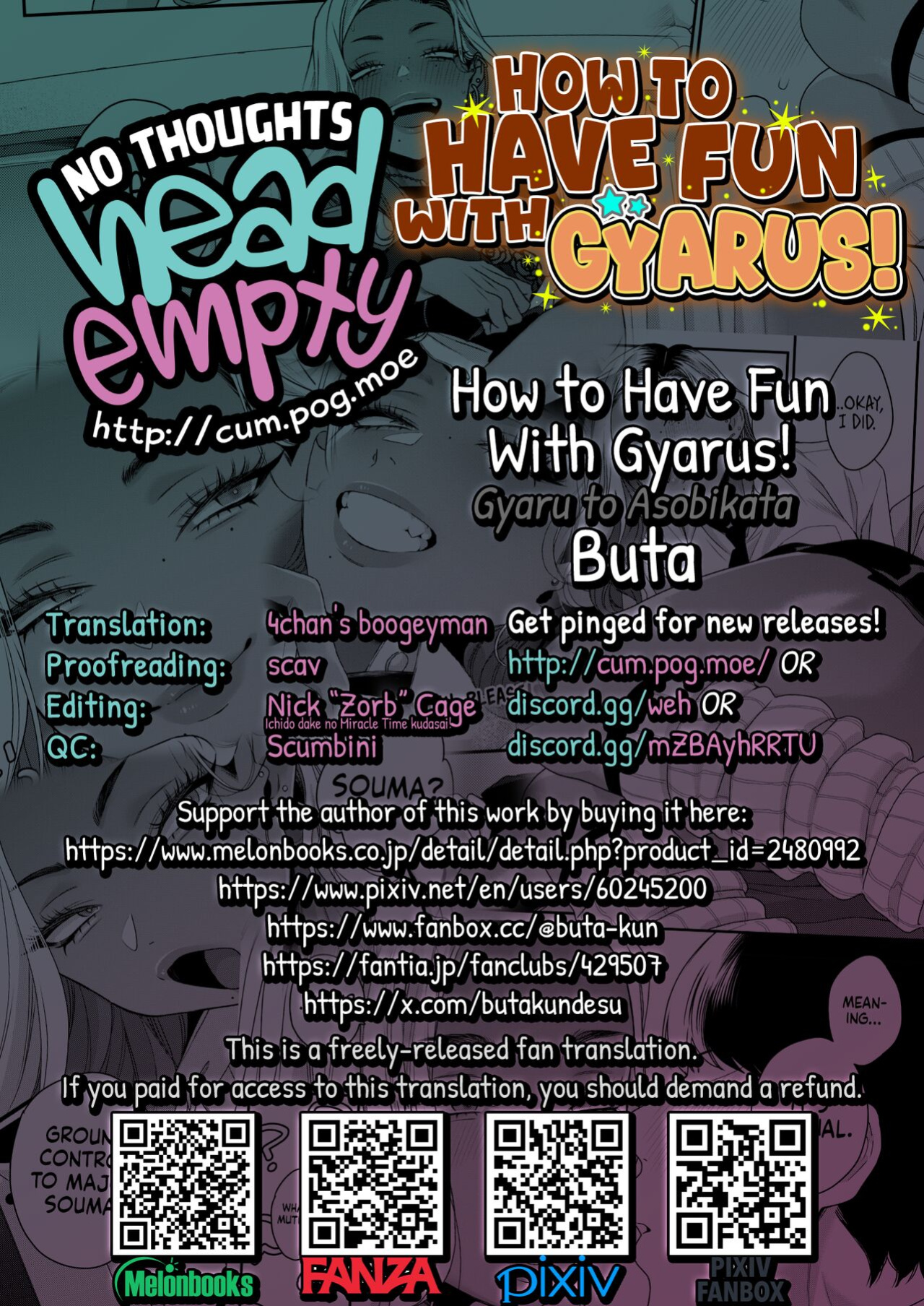 [BUTA] Gal to no Asobikata | How to Have Fun With Gyarus! (COMIC HOTMILK 2024-10) [head empty]