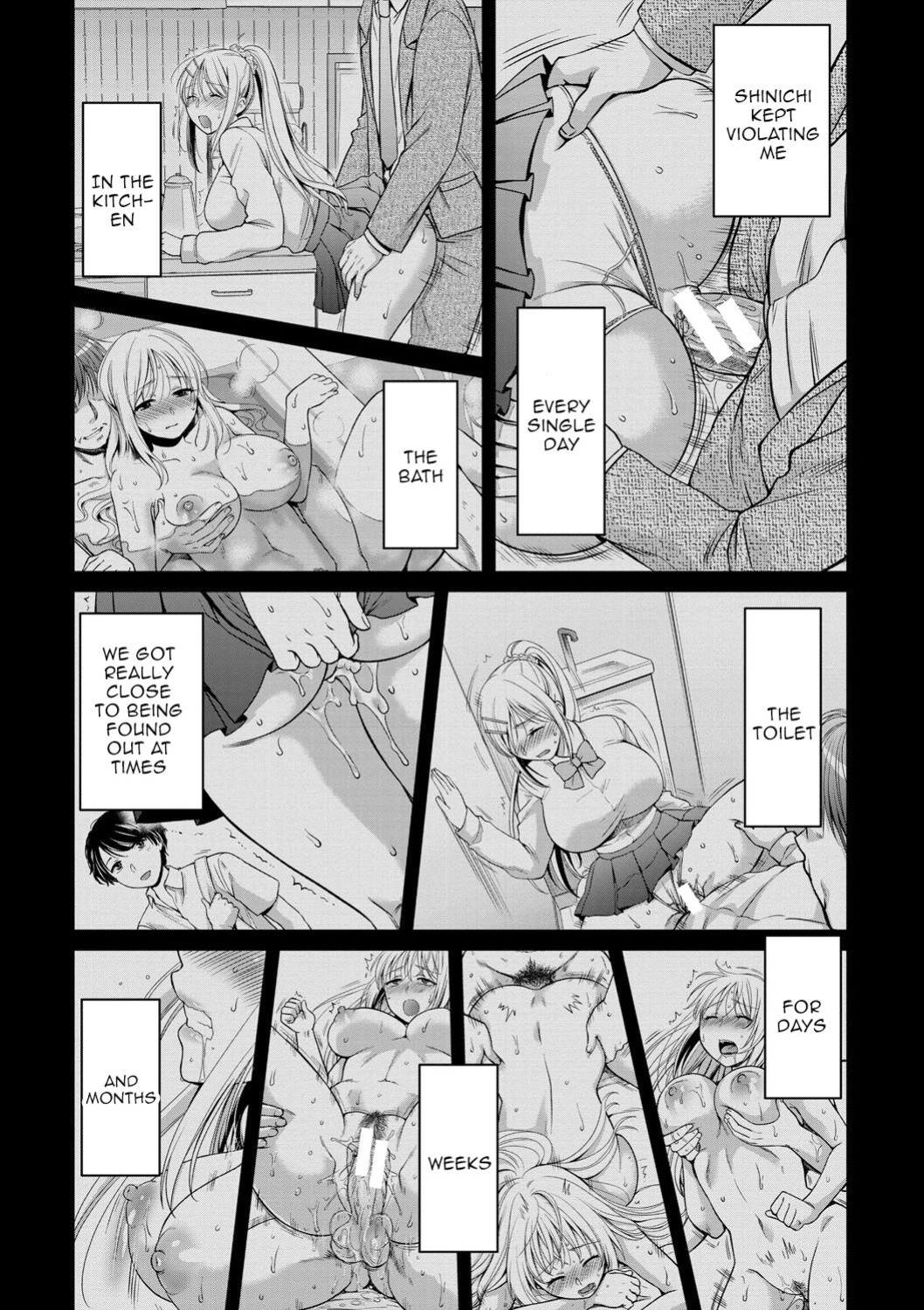 [Harusawa] Nisemono Kazoku - Gifu ni Ochite Iku Musume | Daughter Falling Into Stepfather Ch.1-6