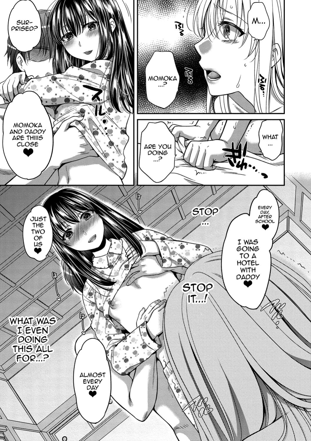 [Harusawa] Nisemono Kazoku - Gifu ni Ochite Iku Musume | Daughter Falling Into Stepfather Ch.1-6