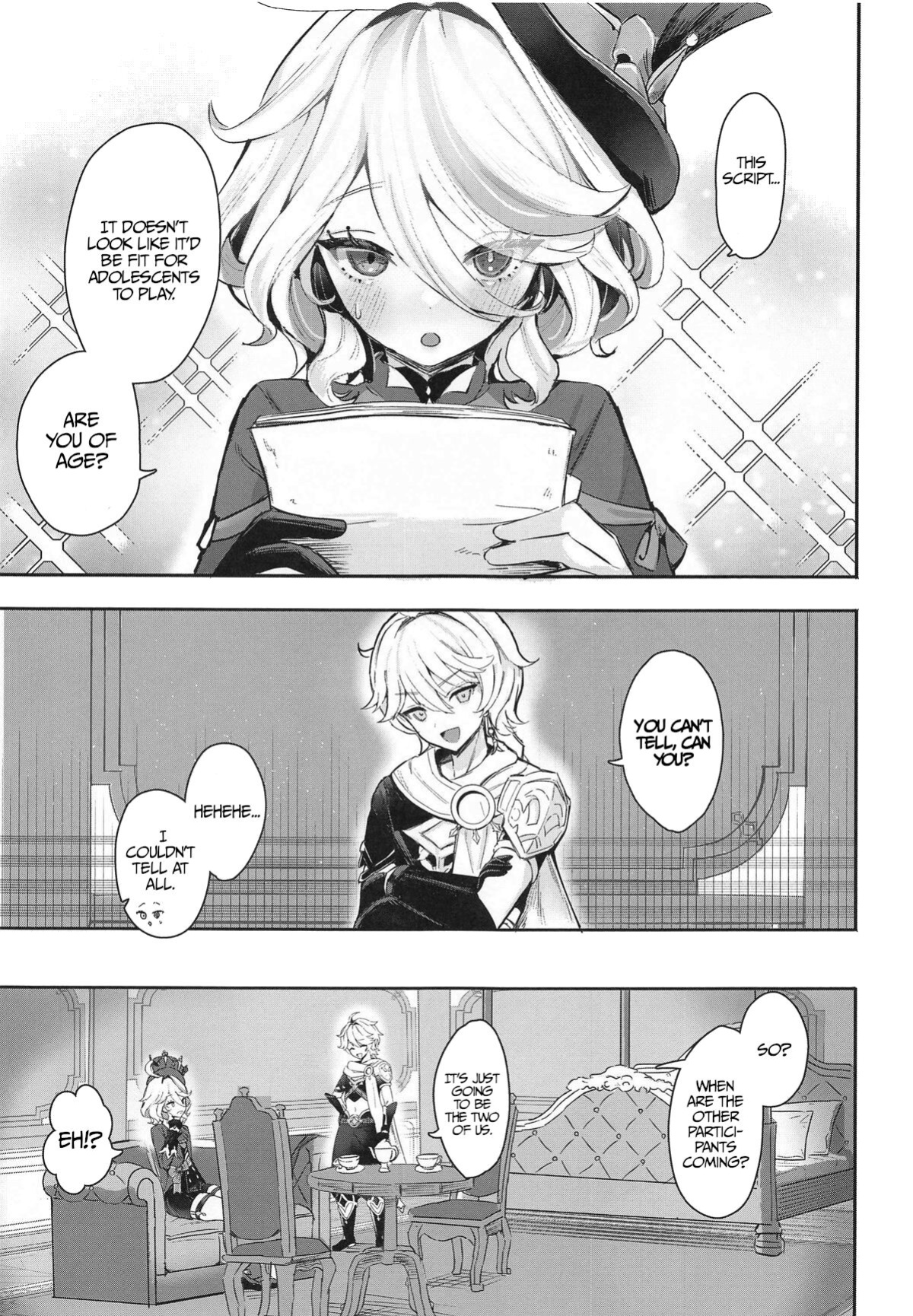 (C104) [GlowMercury (Sukoyakagumi)] Otona no Tetosia - The Tabletop Troupe for adults only (Genshin Impact) [LunaticSeibah]