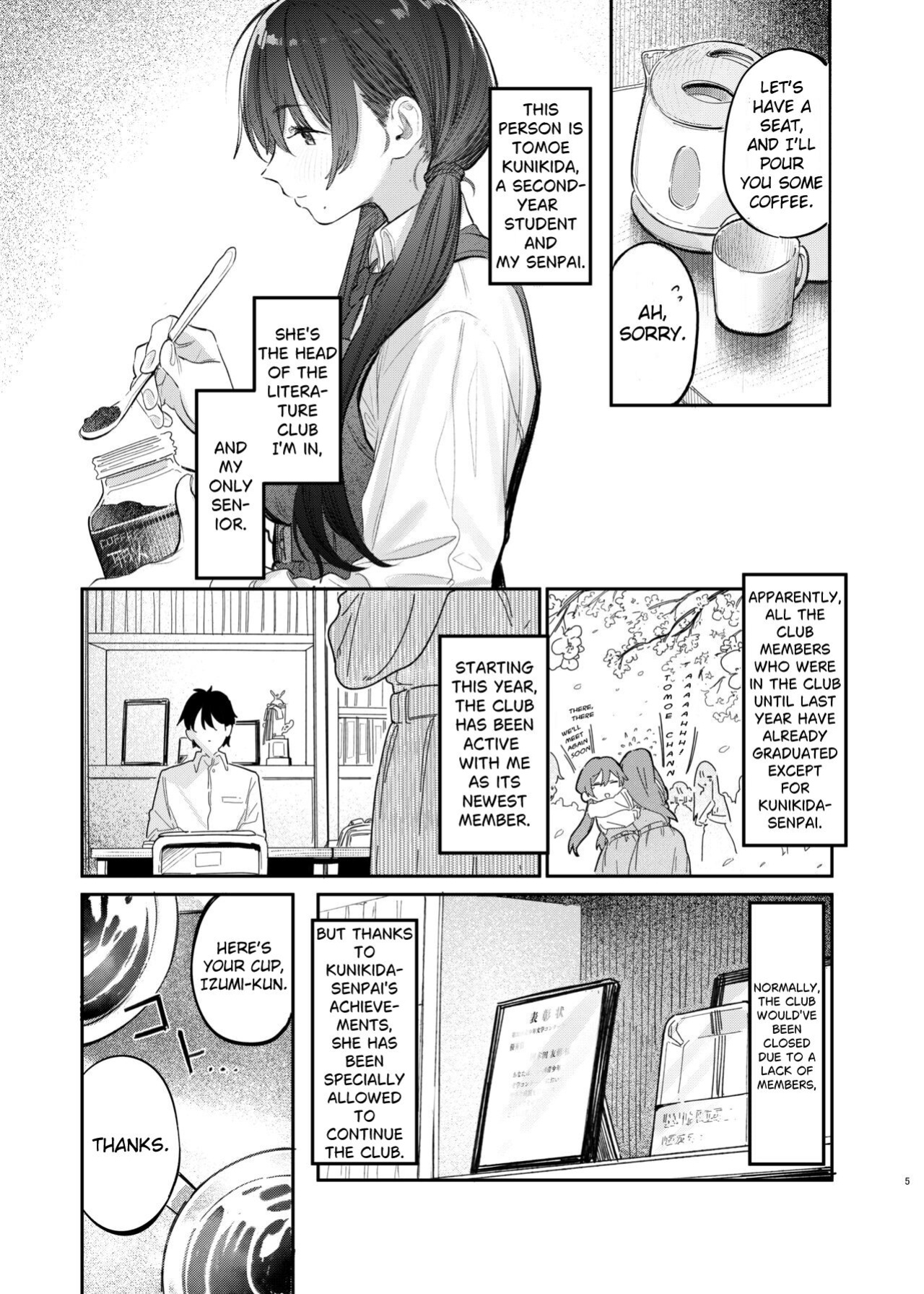 [Momojiru Teien (Momokumo)] Kunikida Senpai no Kakushigoto | Kunikida Senpai's Secret