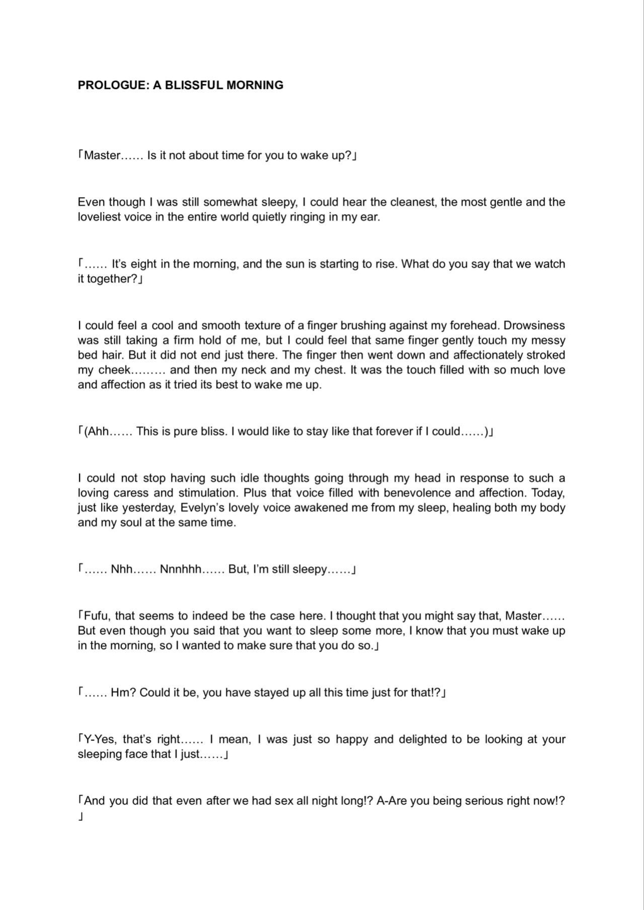 [Wachi Madoka, Aoi Nagisa, Rene] Welcome to the Forest of Lewd Elves ~Modern Life While Being Served by An Obedient, Busty Dark-Skinned Elf~ Prologue