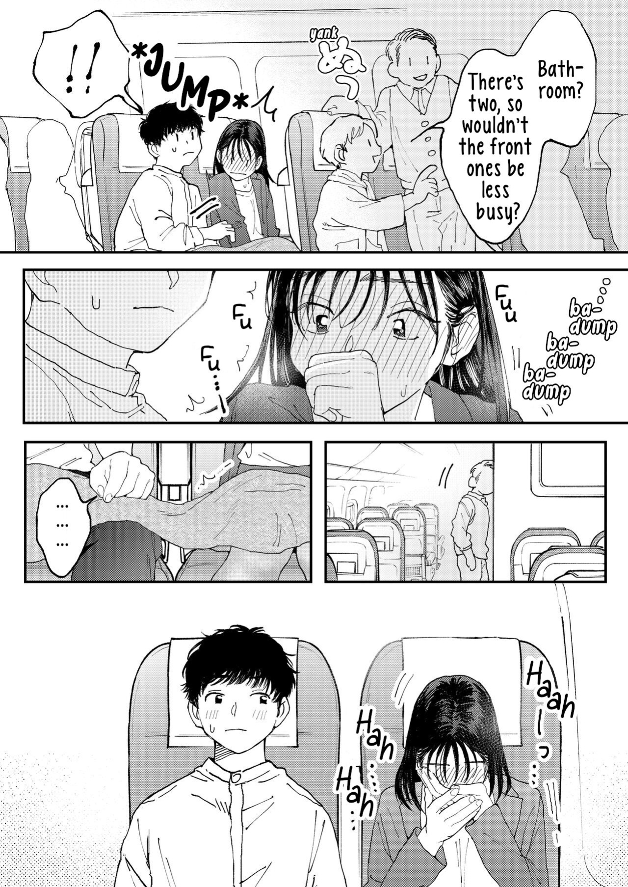 [Denbu Momo] Muramura OL-san wa Hikouki no Naka demo Seiyoku o Mitashitai | Horny OL-san, even on an Airplane, Wants To Satisfy Her Sexual Desires
