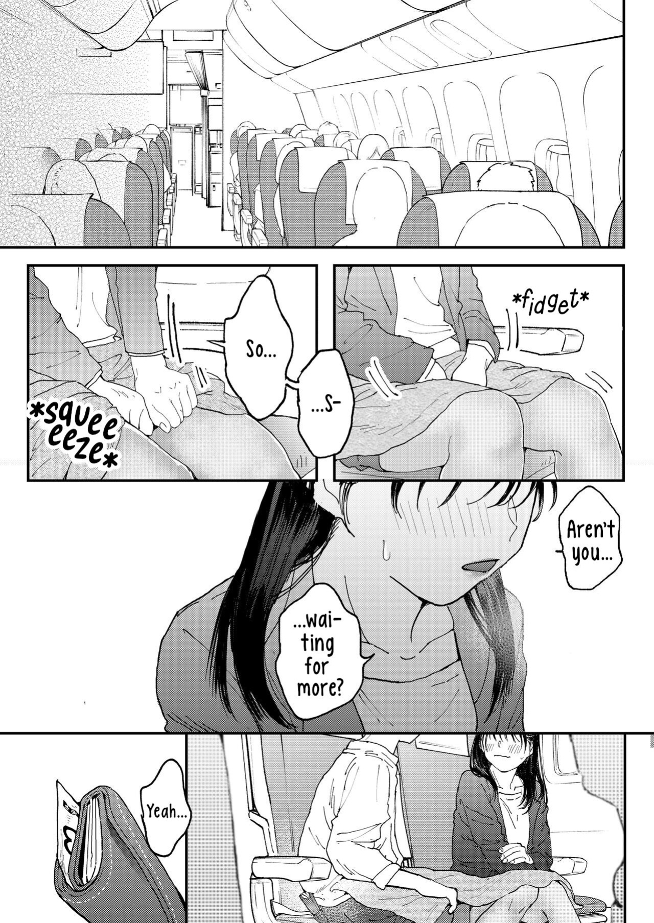 [Denbu Momo] Muramura OL-san wa Hikouki no Naka demo Seiyoku o Mitashitai | Horny OL-san, even on an Airplane, Wants To Satisfy Her Sexual Desires