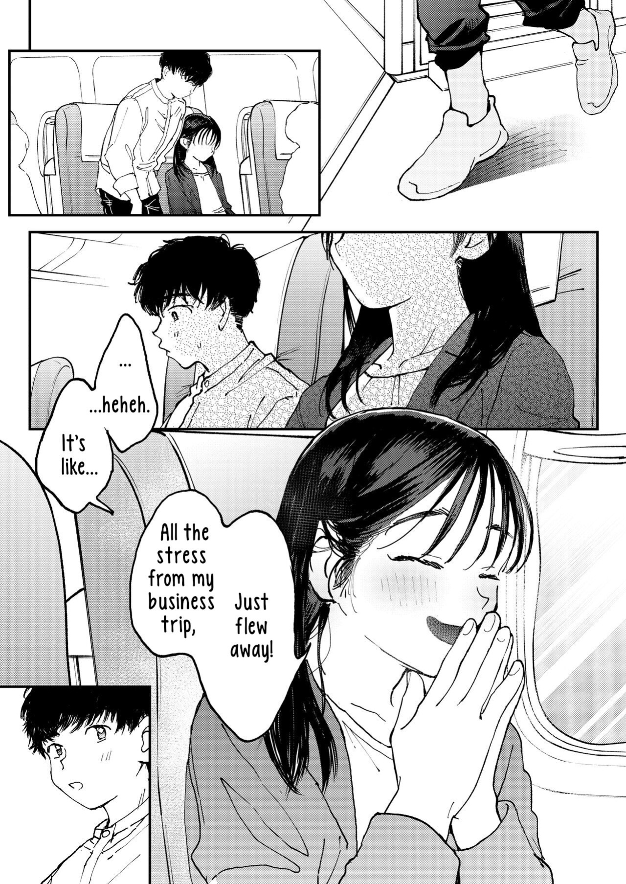[Denbu Momo] Muramura OL-san wa Hikouki no Naka demo Seiyoku o Mitashitai | Horny OL-san, even on an Airplane, Wants To Satisfy Her Sexual Desires
