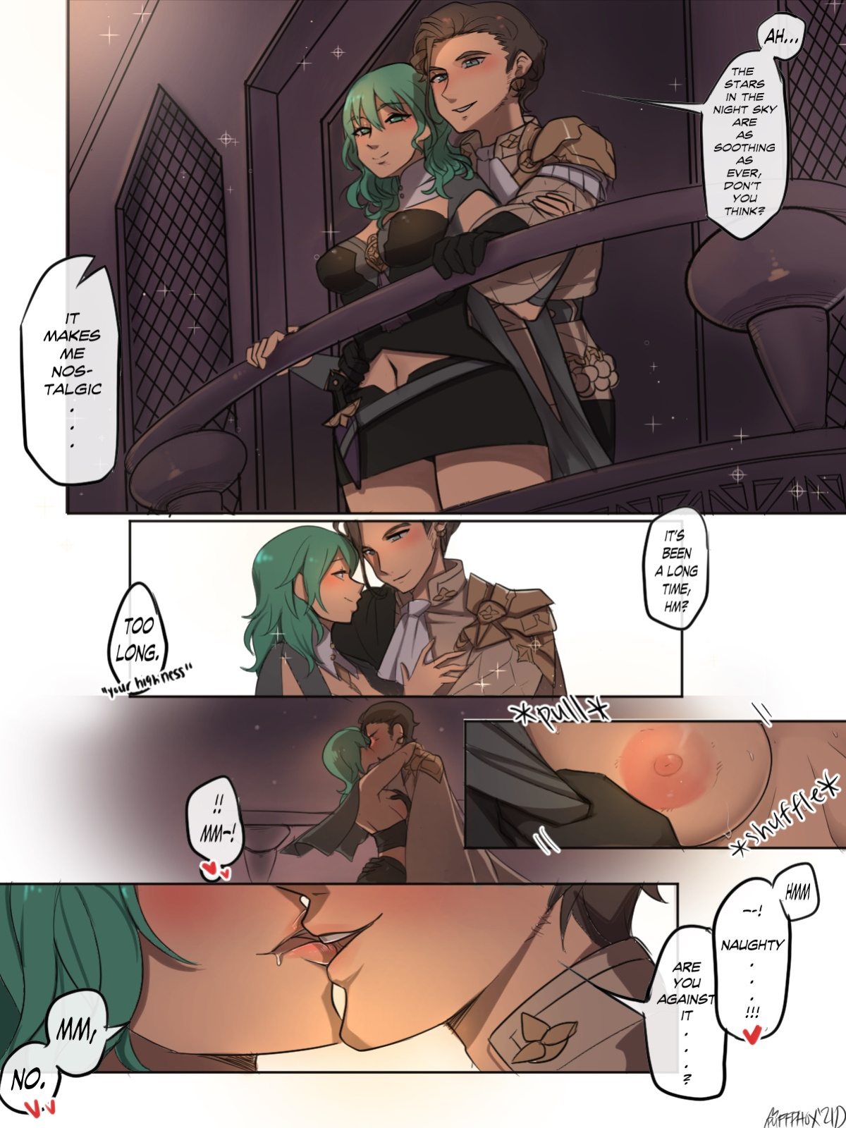 [Puffphox] Balcony Byleth (Fire Emblem: Three Houses)