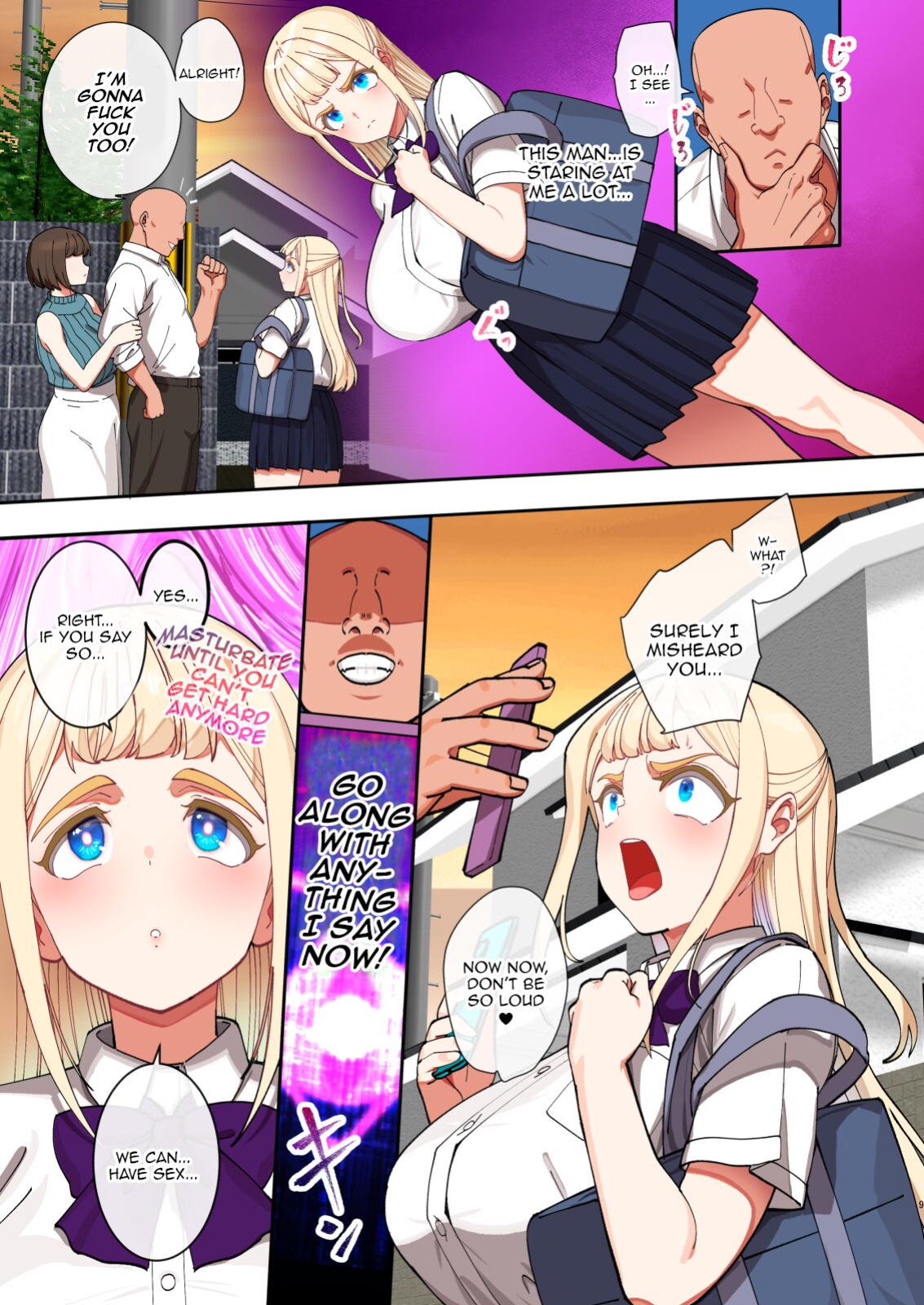 [Pettan Doujou (PettanP)] Saimin Ochi Kinpatsu Bakunyuu Seitokaichou wa Semen ga Daisuki | The Hypnotized Blonde Student Council President Loves Semen