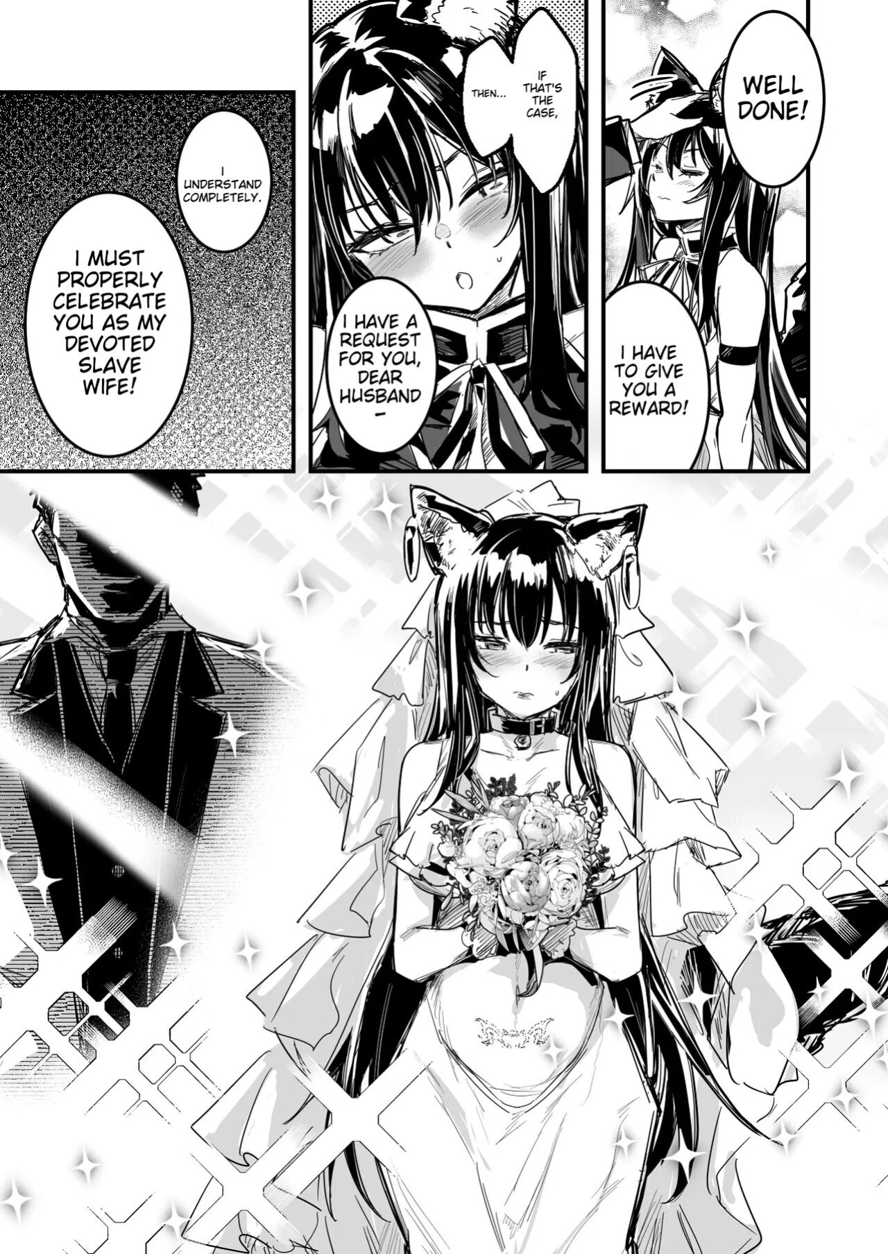 [Left Hand] Swordsman-chan is lured into a dungeon by Adventurer-chan, forced to wear a costume that has a brainwashing effect, and becomes a slave wife
