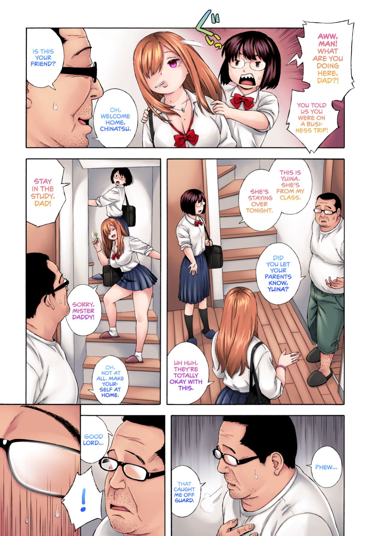 [666Protect (Jingrock)] Musume no Tomodachi ga Yuuwaku Suru | My Daughter's Friend is Seducing Me [cutegyaruTL + head empty]  [Noyatimi] [Colorized]
