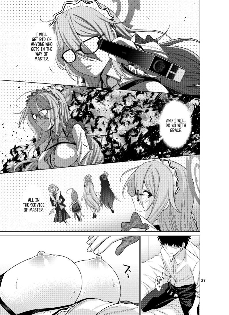 [CRIMSON GROUND (Miyashiro Sousuke)] Inbi ni Gohoushi Itashimasu (Blue Archive) [Tea Party Scans]