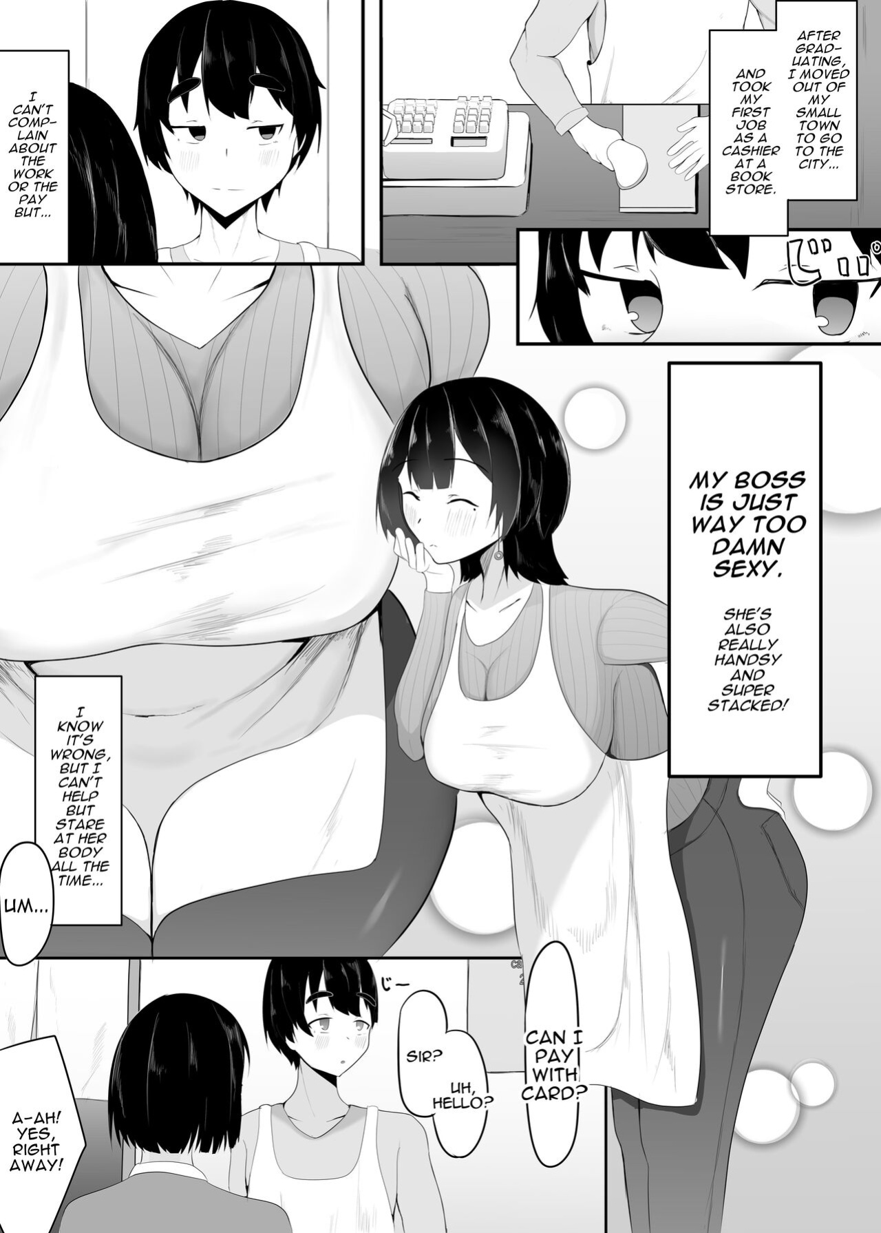 [Ikki Ichiyuu] Kyonyuu Tenchou no Itazura | Busty Shop Manager's Prank [Darg777 Translations]