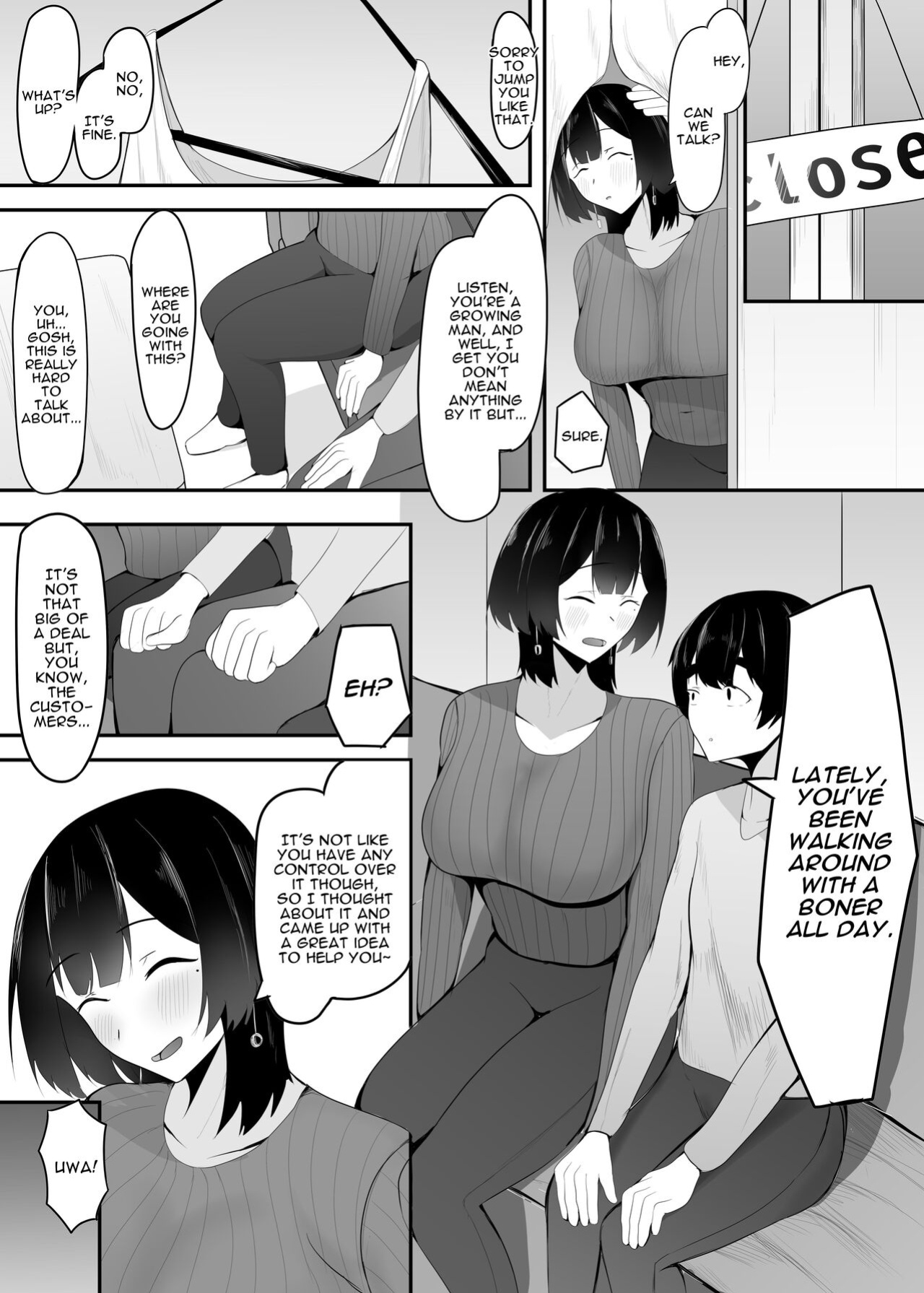 [Ikki Ichiyuu] Kyonyuu Tenchou no Itazura | Busty Shop Manager's Prank [Darg777 Translations]