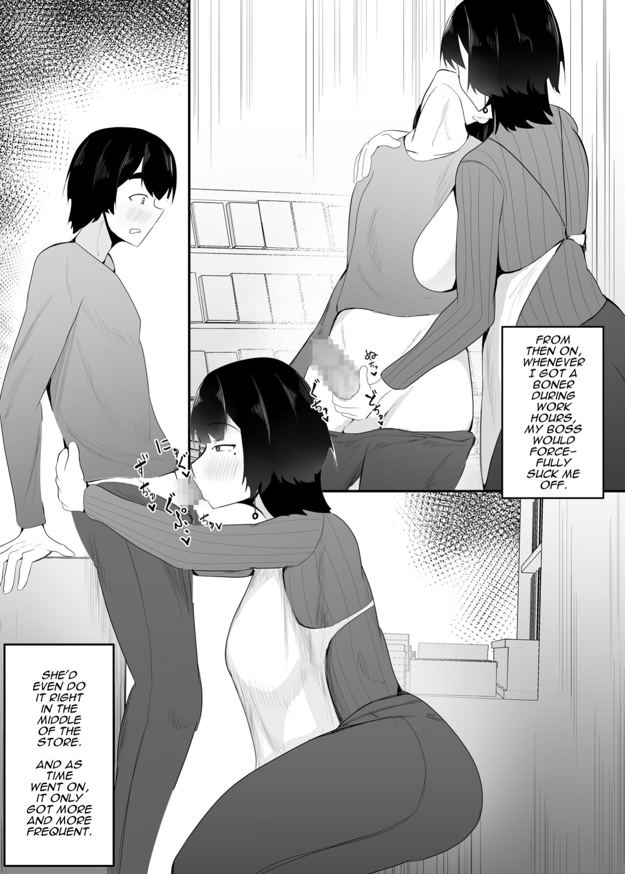 [Ikki Ichiyuu] Kyonyuu Tenchou no Itazura | Busty Shop Manager's Prank [Darg777 Translations]