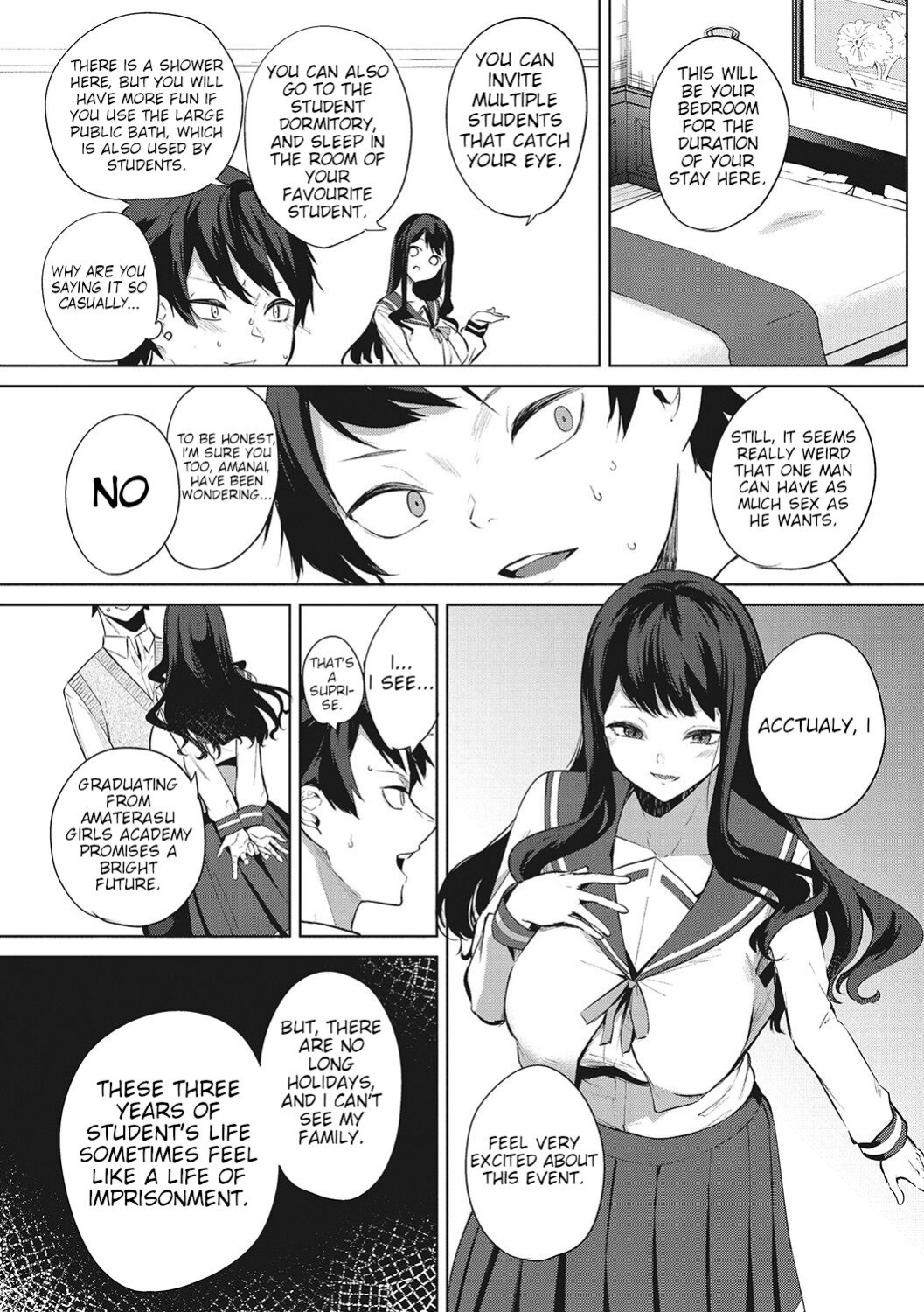 [Kurokawa Otogi] Amaterasu Jogakuin Bunkasai Ch. 1 | Amaterasu Girls' Academy Culture Festival Chapter 1 (COMIC HOTMILK 2021-03)