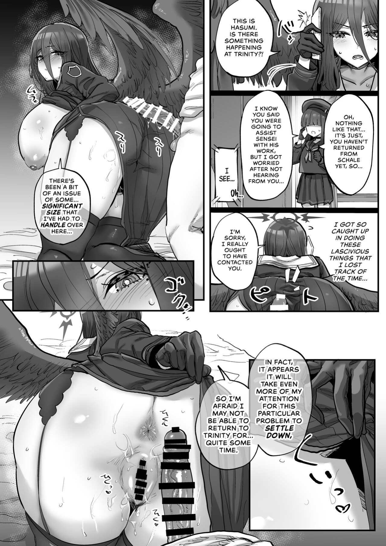 [Hikagemon (Tenpiboshi)] Sensei Saimin Smapho | Using A Smartphone App To Hypnotize Sensei (Blue Archive) [head empty]