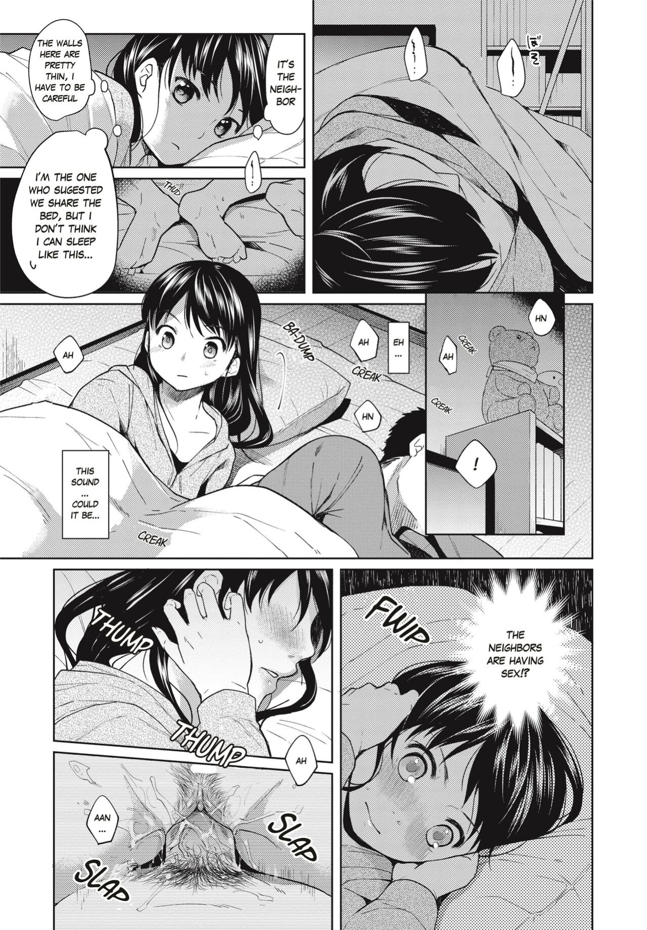 [Fumitsuki Sou] 1 Room Apartment + Highschool Girl Suddenly Living Together? Close Contact!? First Sex!!? Ch. 1 [Project-H]