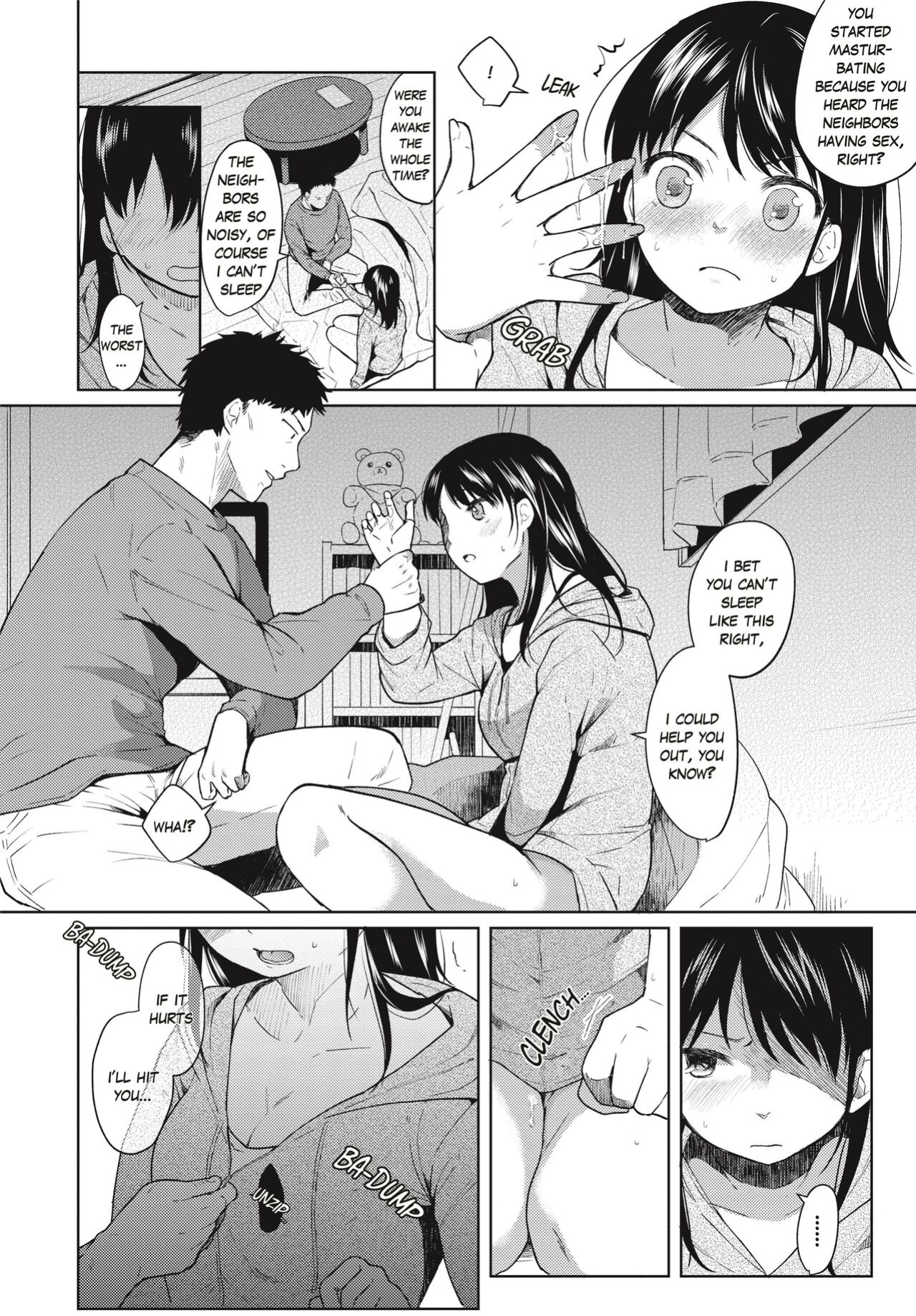[Fumitsuki Sou] 1 Room Apartment + Highschool Girl Suddenly Living Together? Close Contact!? First Sex!!? Ch. 1 [Project-H]