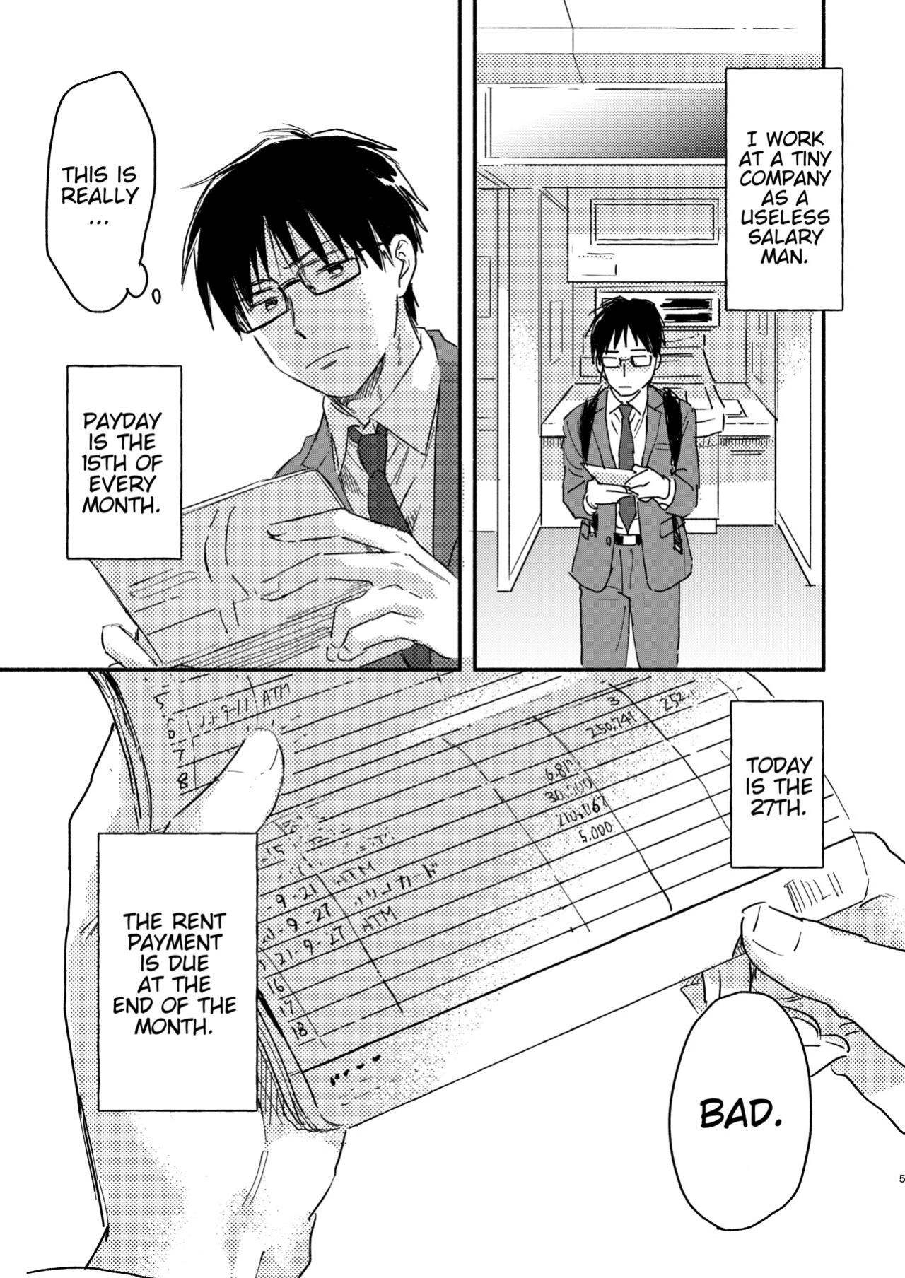 [Bunny bell boy (Kosaka Tsun)] Nonke Ryman ni Sharei o Chiratsukasete xx Shite Moratta | Having Sex With the Straight Salaryman by Dangling a Reward for Him