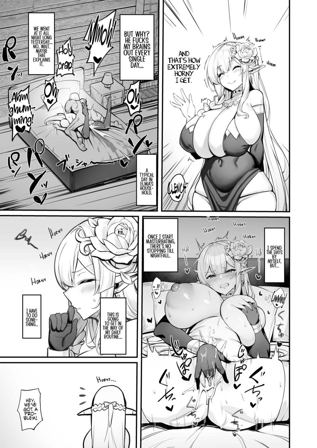 [Kilometer (Kirome)] Hitozuma Elf wa Yokkyuu Fuman I The Elf Wife is Pent Up [Coffedrug]