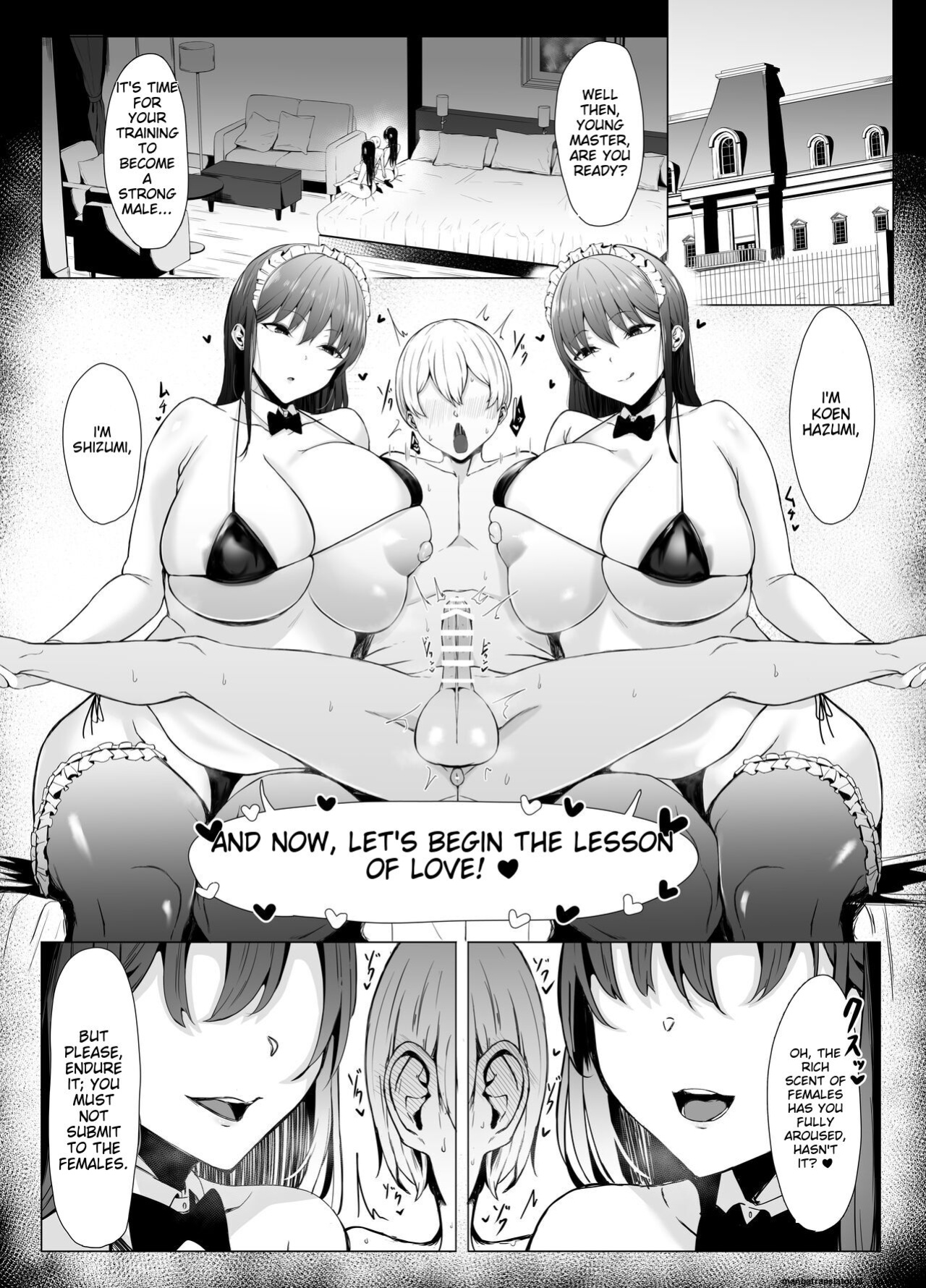 [Joucho Antei (Joucho)] Koushinchou Futago Maid no Ochinpo Lesson (ENGLISH)