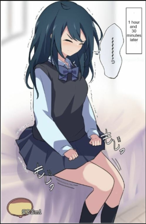 [Watakarashi] Girlfriend who holds her pee