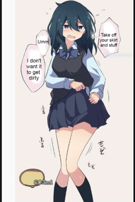 [Watakarashi] Girlfriend who holds her pee