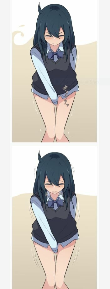 [Watakarashi] Girlfriend who holds her pee