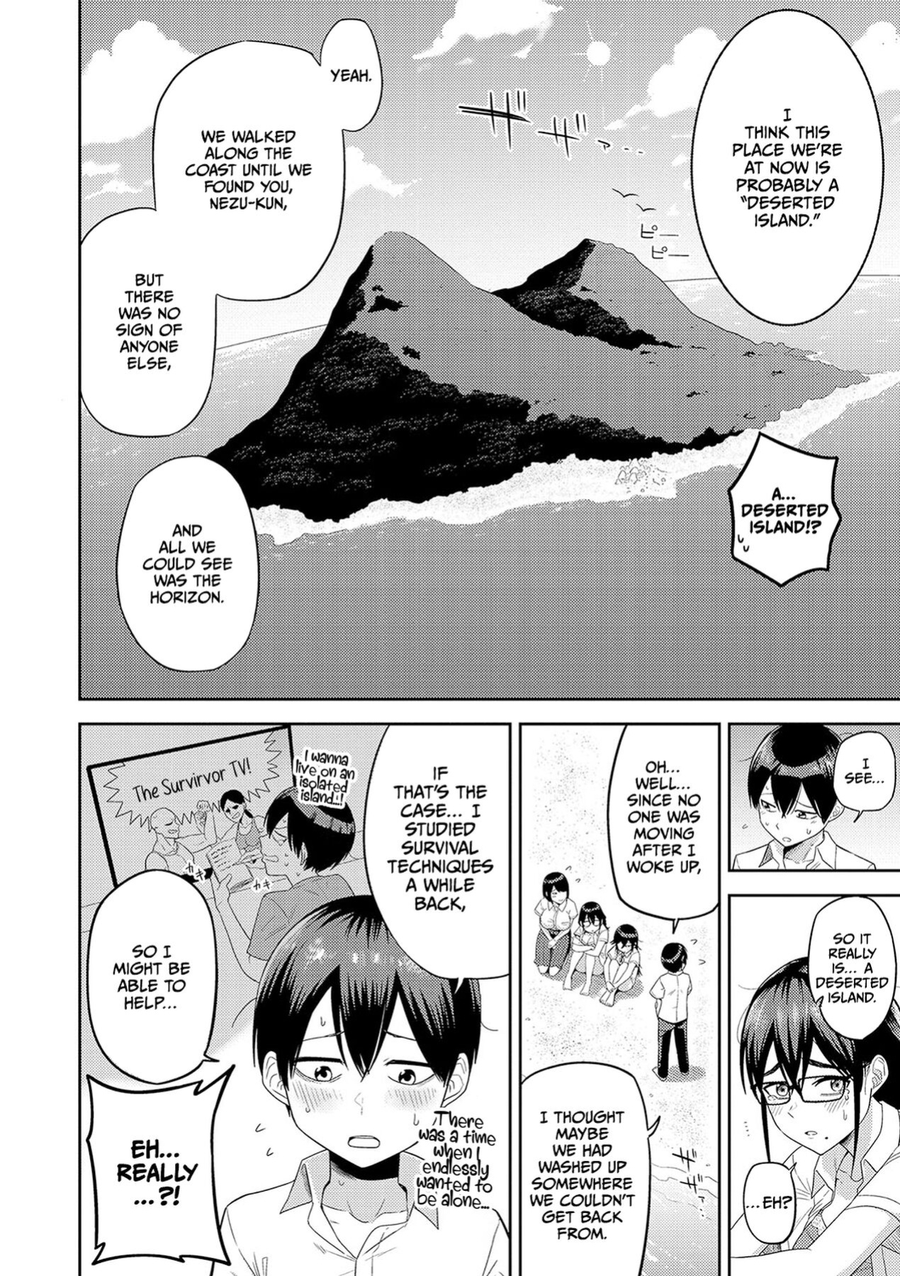 [Makosho] Mujintou de, SEX ni Kyoumi Shinshin na Dosukebe Inkya Joshi-tachi to Harem Life