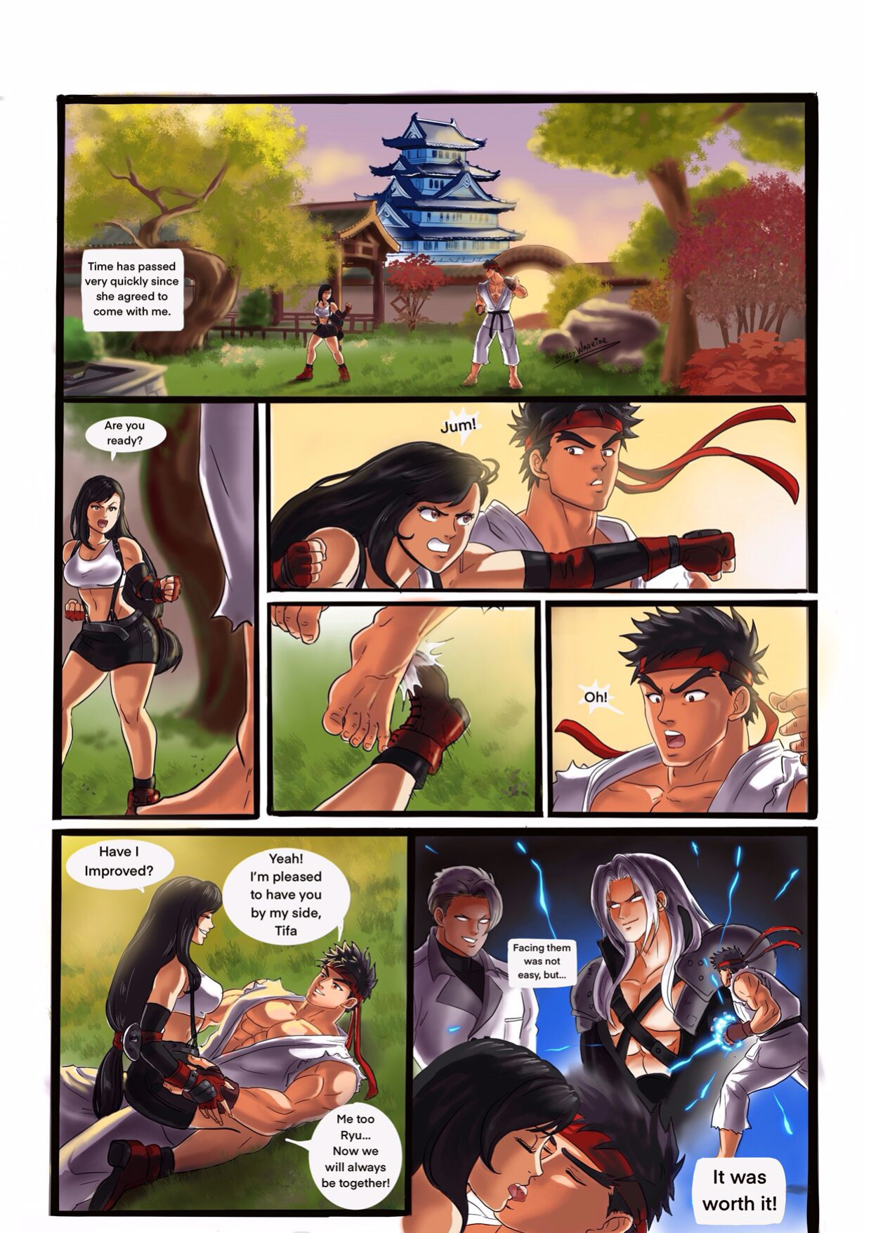 [BardyWarrior] Tifa x Ryu (Final Fantasy VII, Street Fighter)