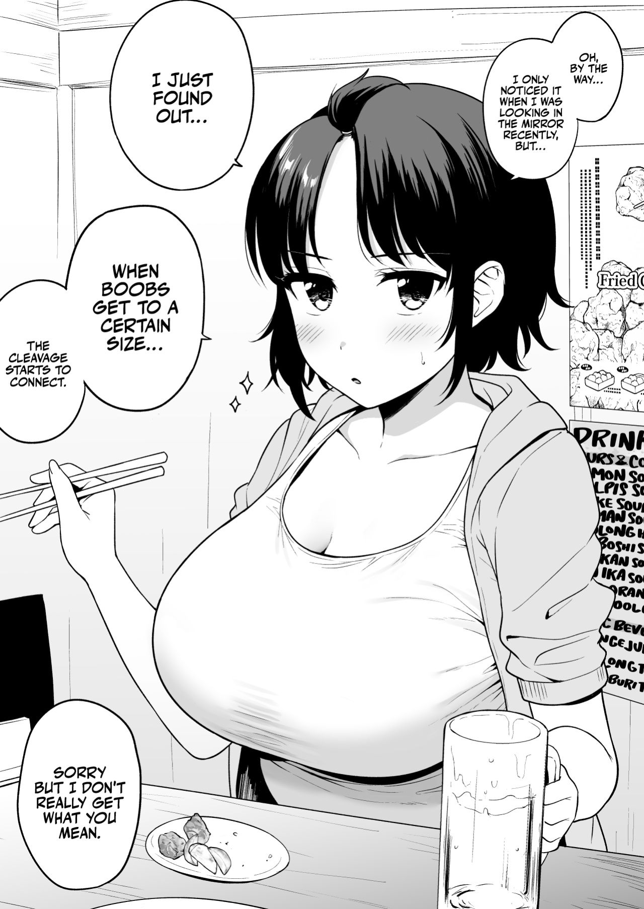 [Yue] Tanima ga Tsunagaru kurai Chichi ga Dekai Onna Tomodachi | A Female Friend with Boobs So Big That Her Cleavage Connects [korafu]