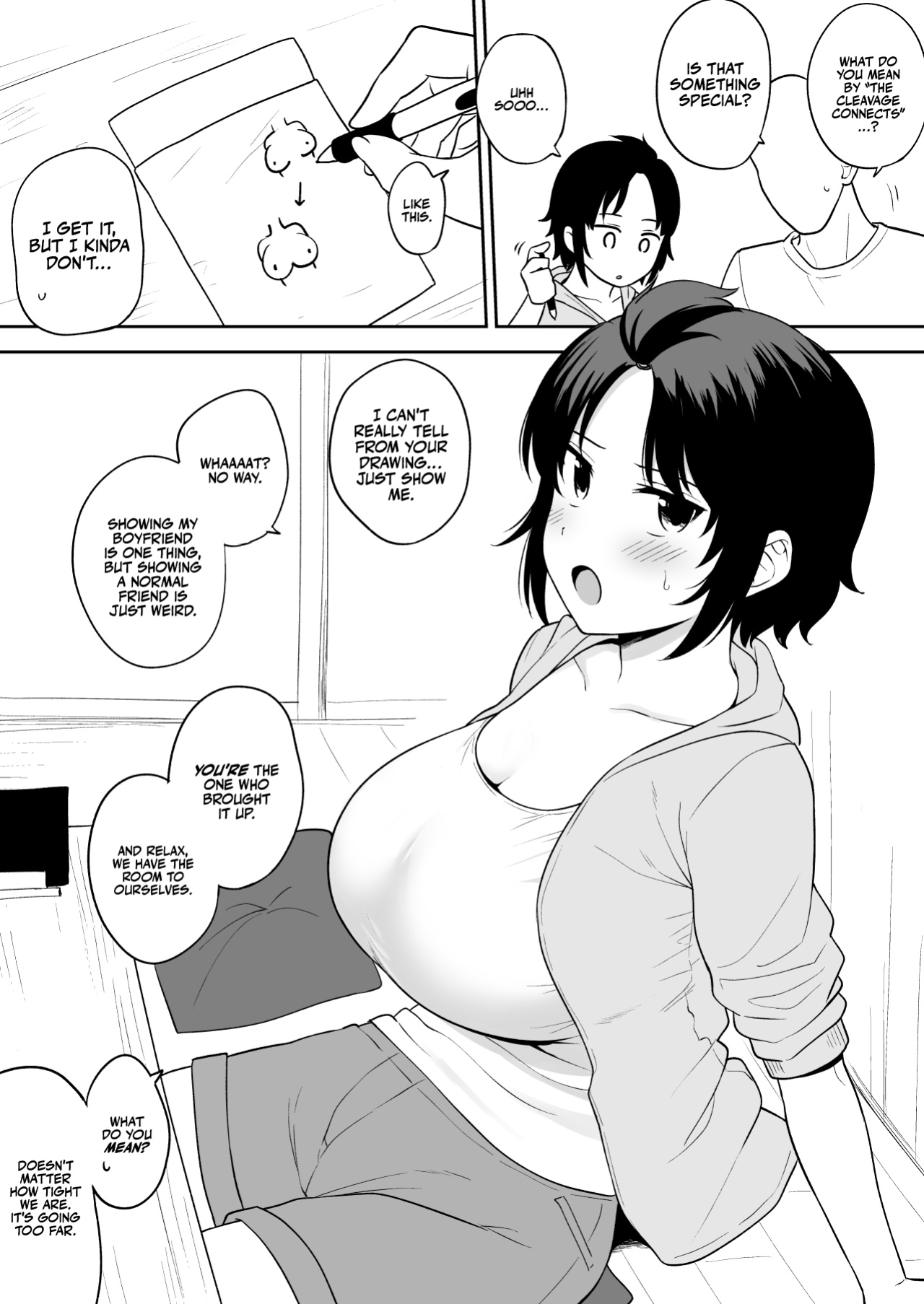 [Yue] Tanima ga Tsunagaru kurai Chichi ga Dekai Onna Tomodachi | A Female Friend with Boobs So Big That Her Cleavage Connects [korafu]