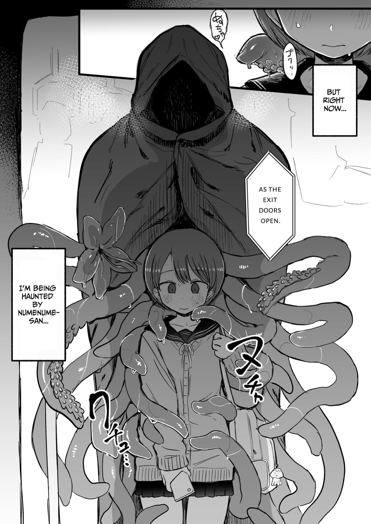 [Denki Mikan] Shokushu Youkai Ushiro no Numenume-san | Tentacle Monster Mr. Slippery Cums From Behind [Penguin Piper]