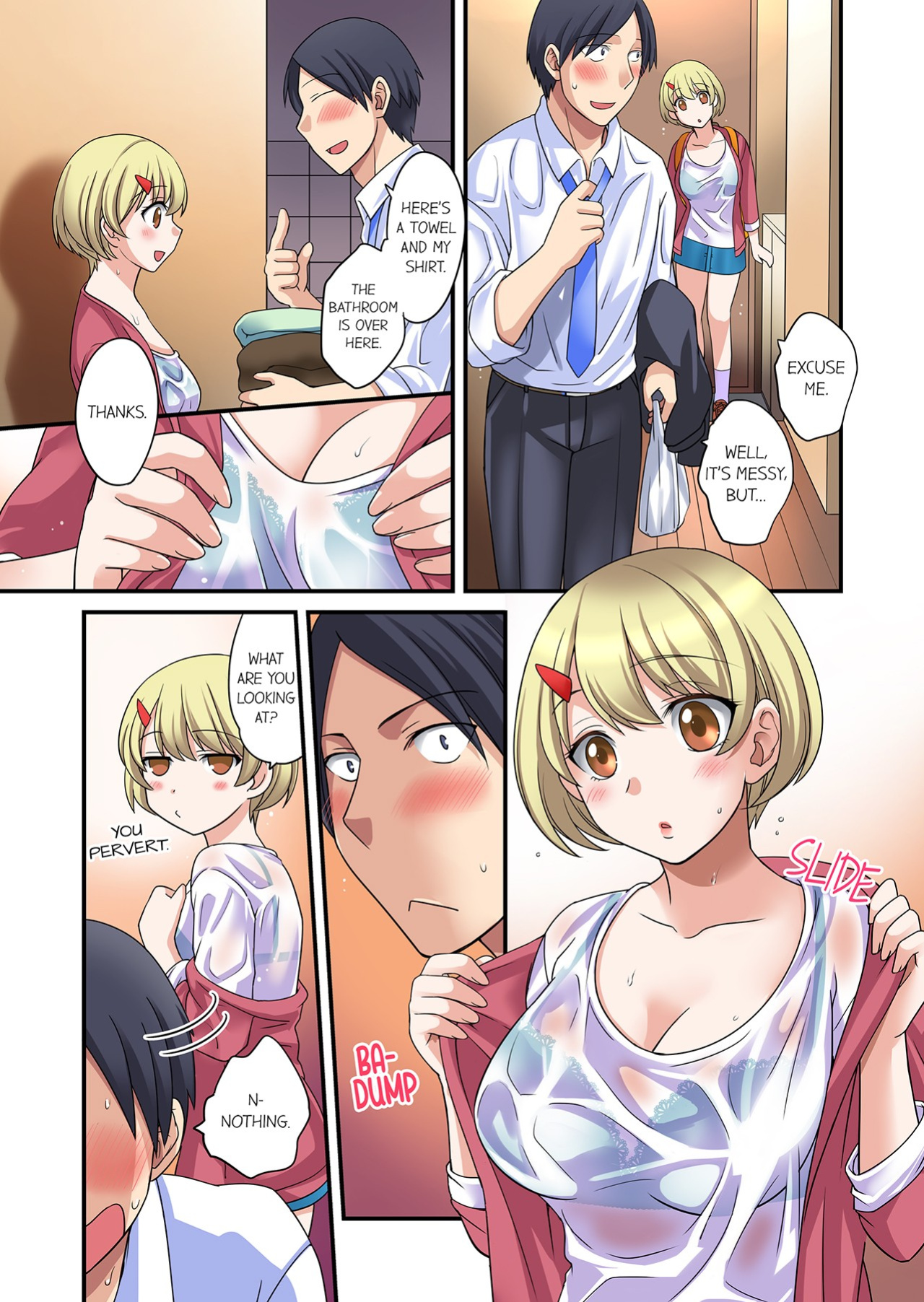 [Megi] Iede-chū no Honki no Bishonure SEX ~ Kondōmu ga Nakunaru made Amayadori Dekiru 1 | Having Sex with Him While Running Away From Home and Drenched - Can I Take Shelter Until You Run Out of Condoms? 1