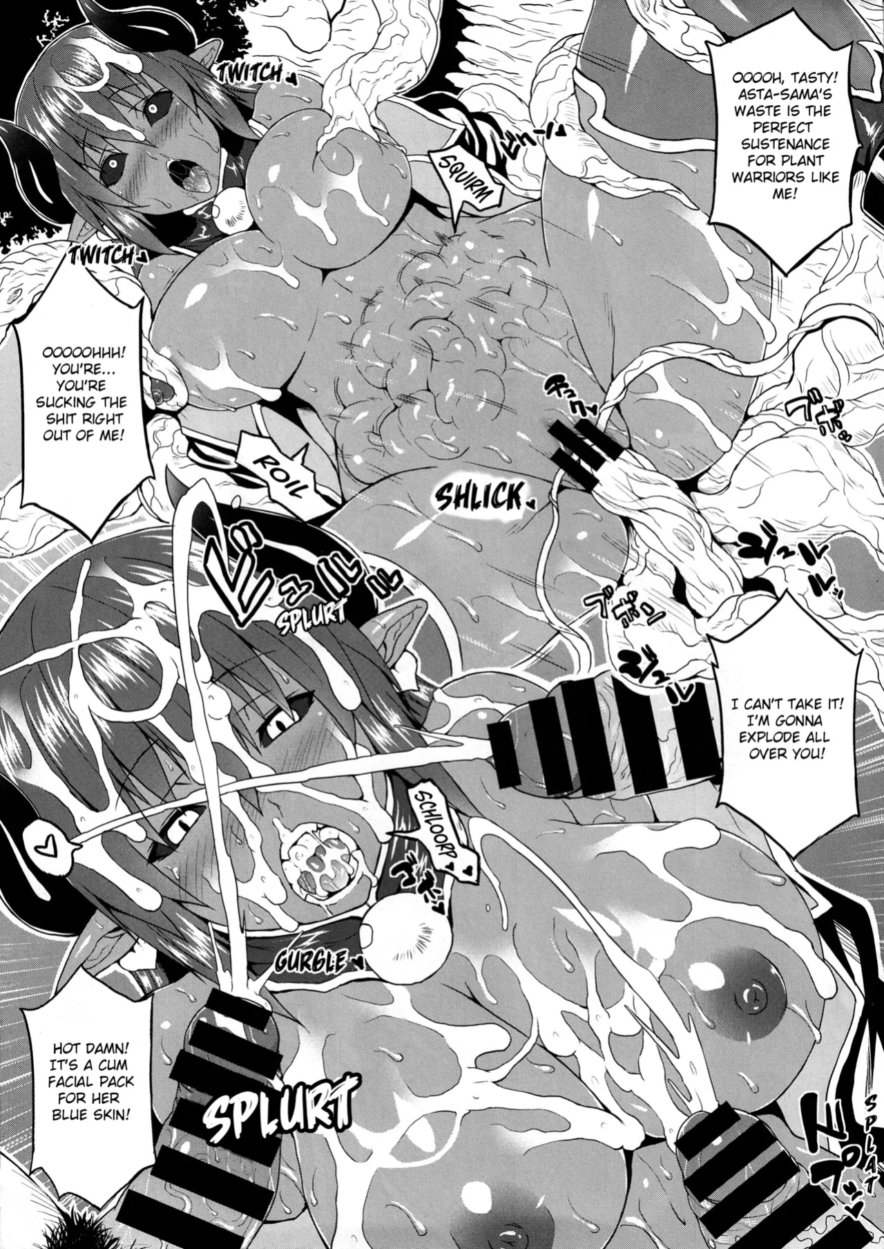 (C85) [Nounai Ekijiru (Somejima)] Tsuya Maou-sama no Oshigoto | The Sexy Demon Queen's Job (Shinrabanshou Choco) [EHCOVE]